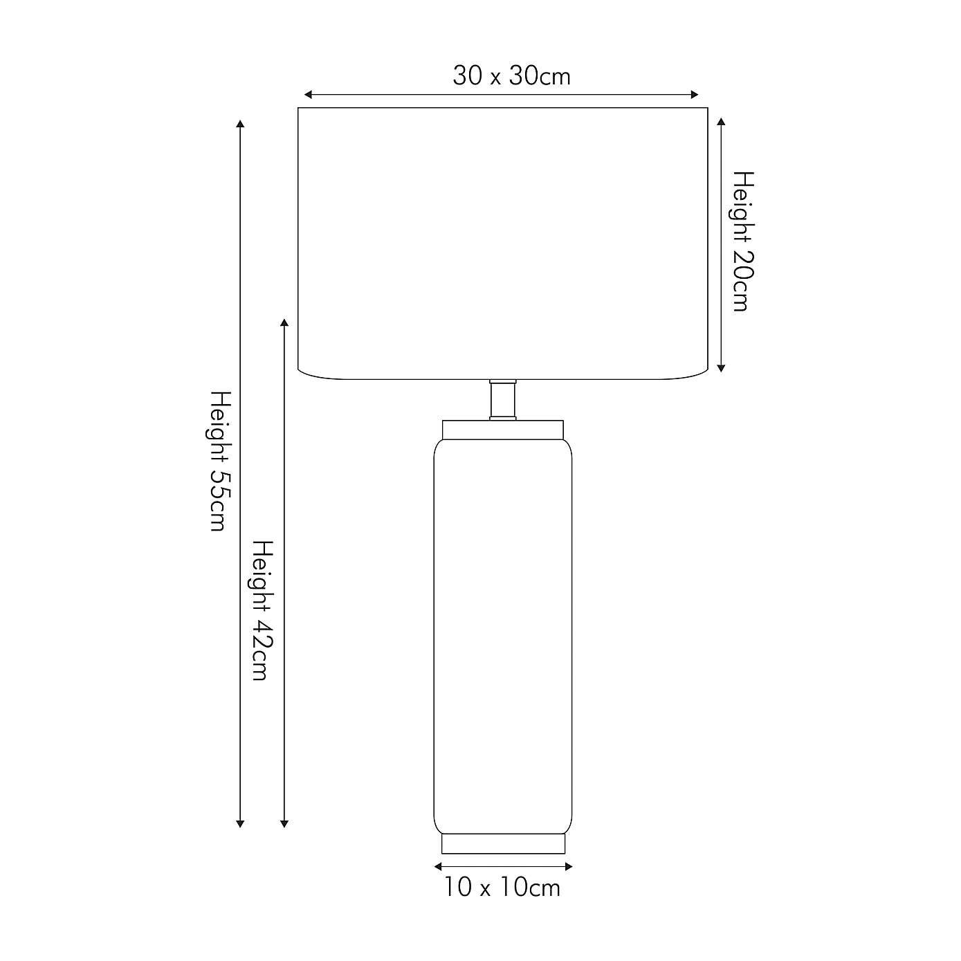 Carrara Grey Tall Table Lamp