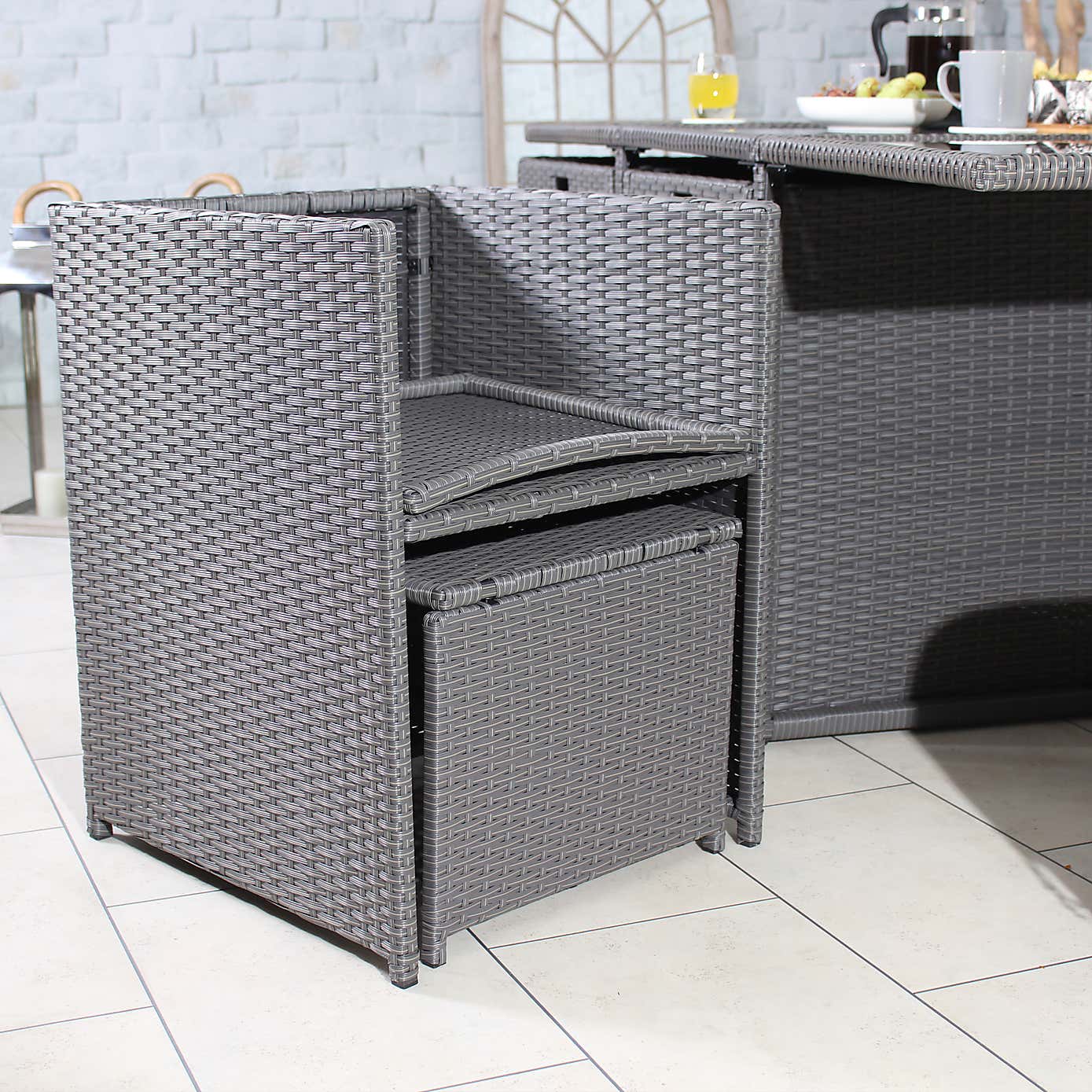 Cannes Grey 10 Seater Cube Set