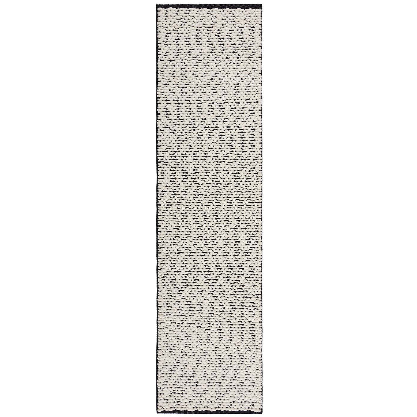 Braided Wool Textured Monochrome Runner