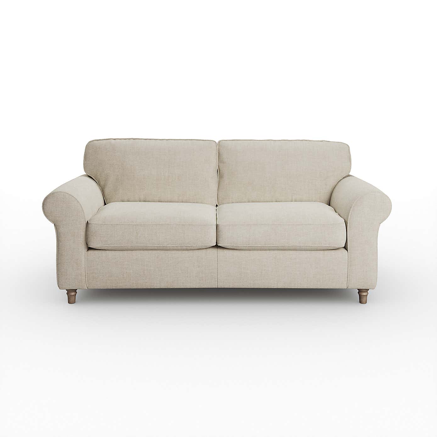 Flori 3 Seater Sofa, Tonal Plush Chenille