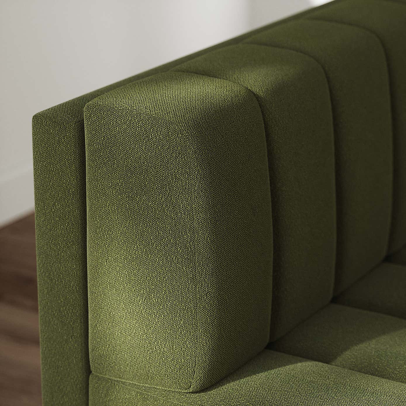 Amali Corner Dining Bench, Boucle