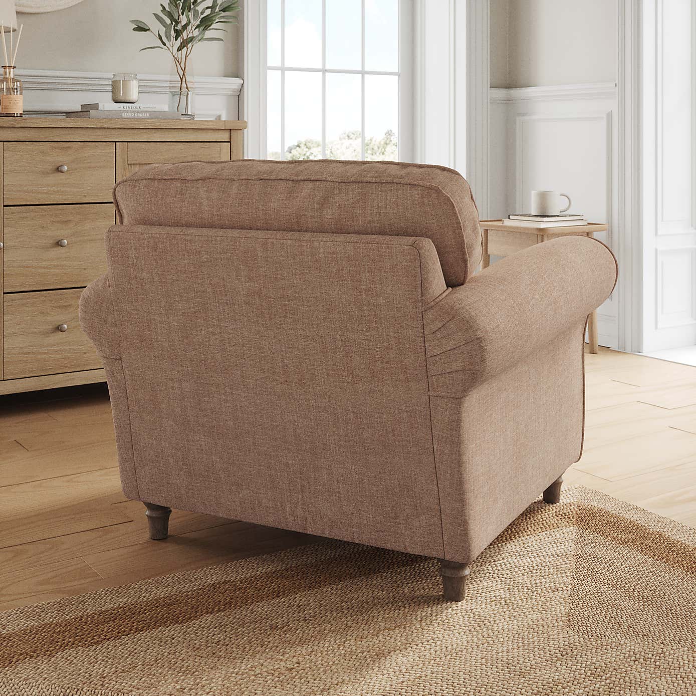 Flori Armchair, Tonal Plush Chenille