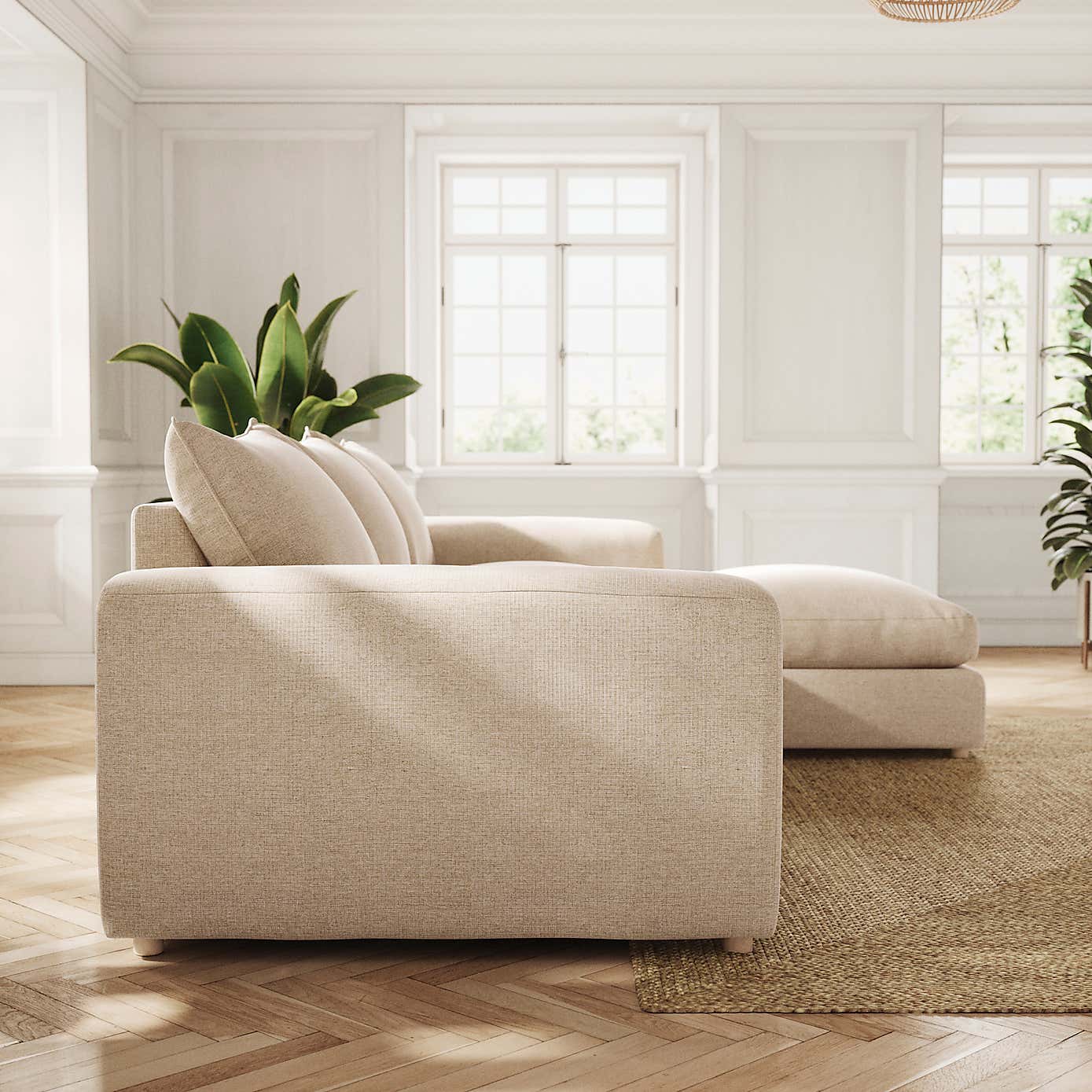 Austin Tonal Weave Right Hand Facing Corner Chaise, Natural