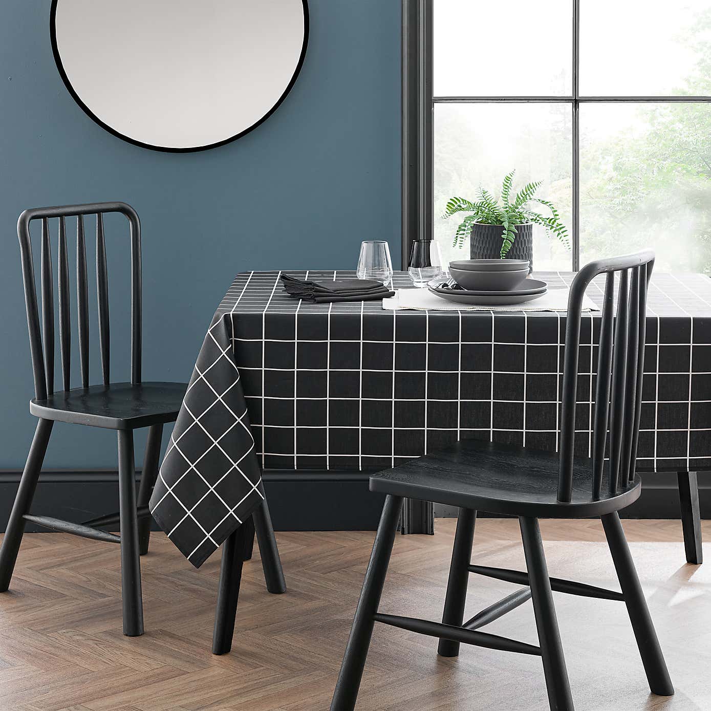 Check Wipe Clean Tablecloth