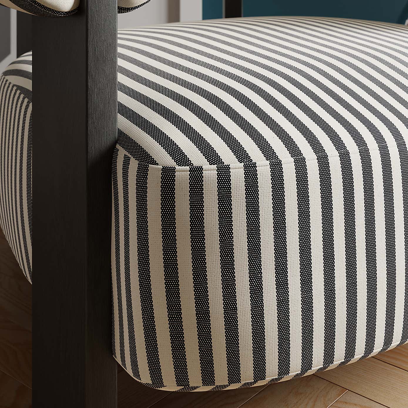Fallon Woven Stripe Bolster Accent Chair