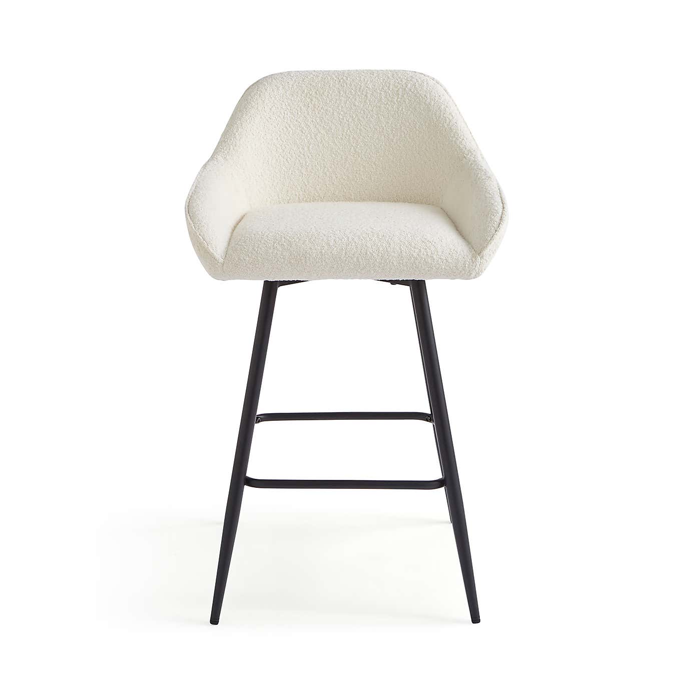 Radleigh Bar Stool, Ivory Boucle