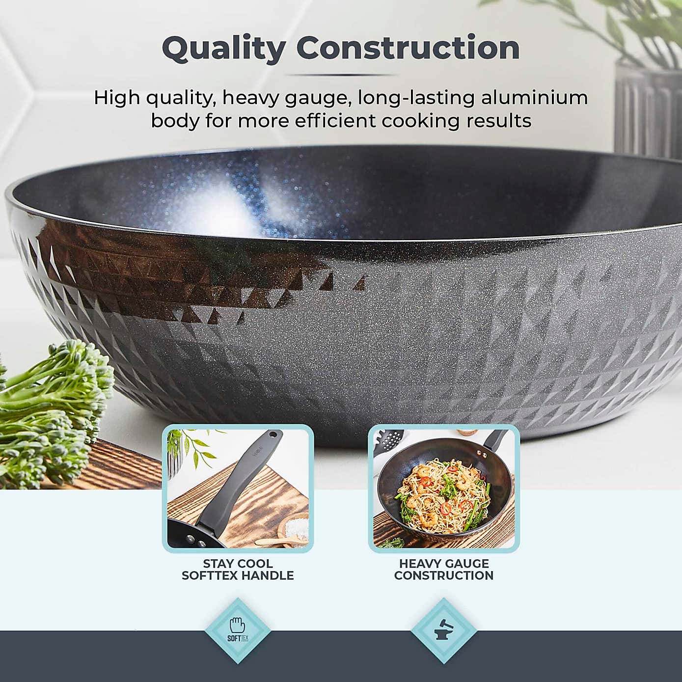 Tower Diamo 28cm Ceramic Wok