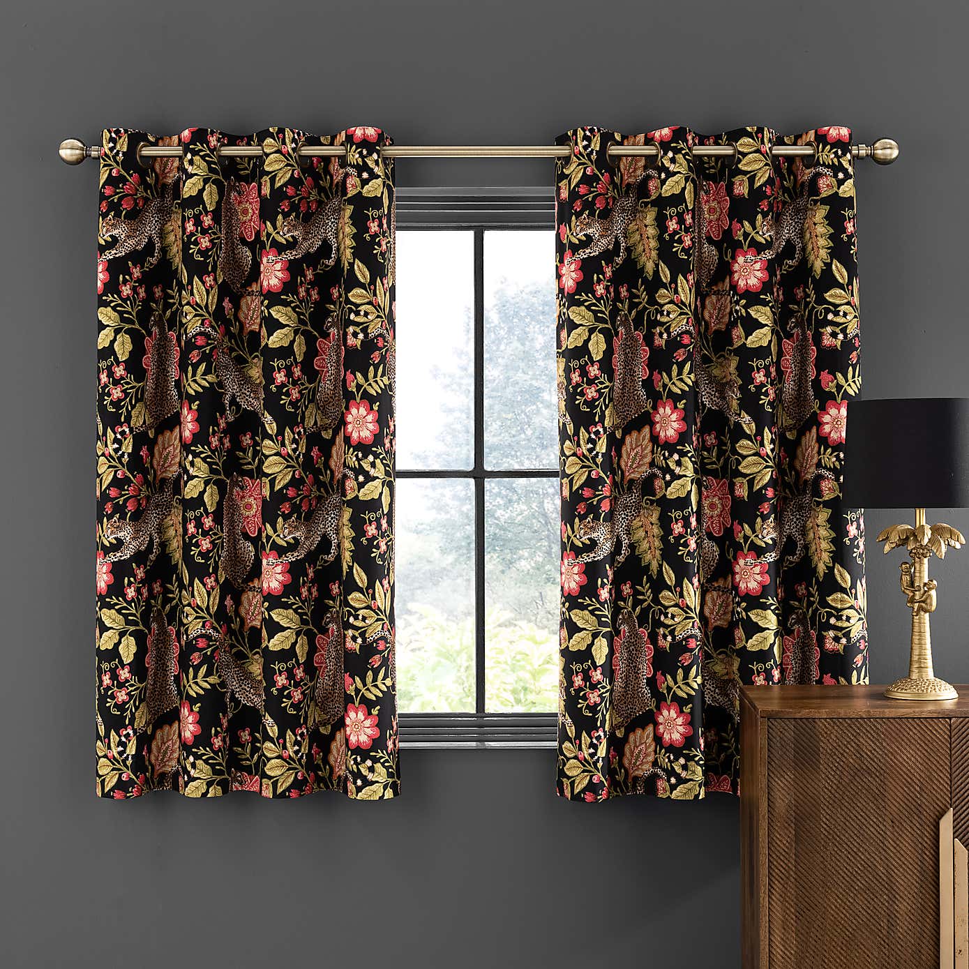 Paradise Cheetah Eyelet Curtains