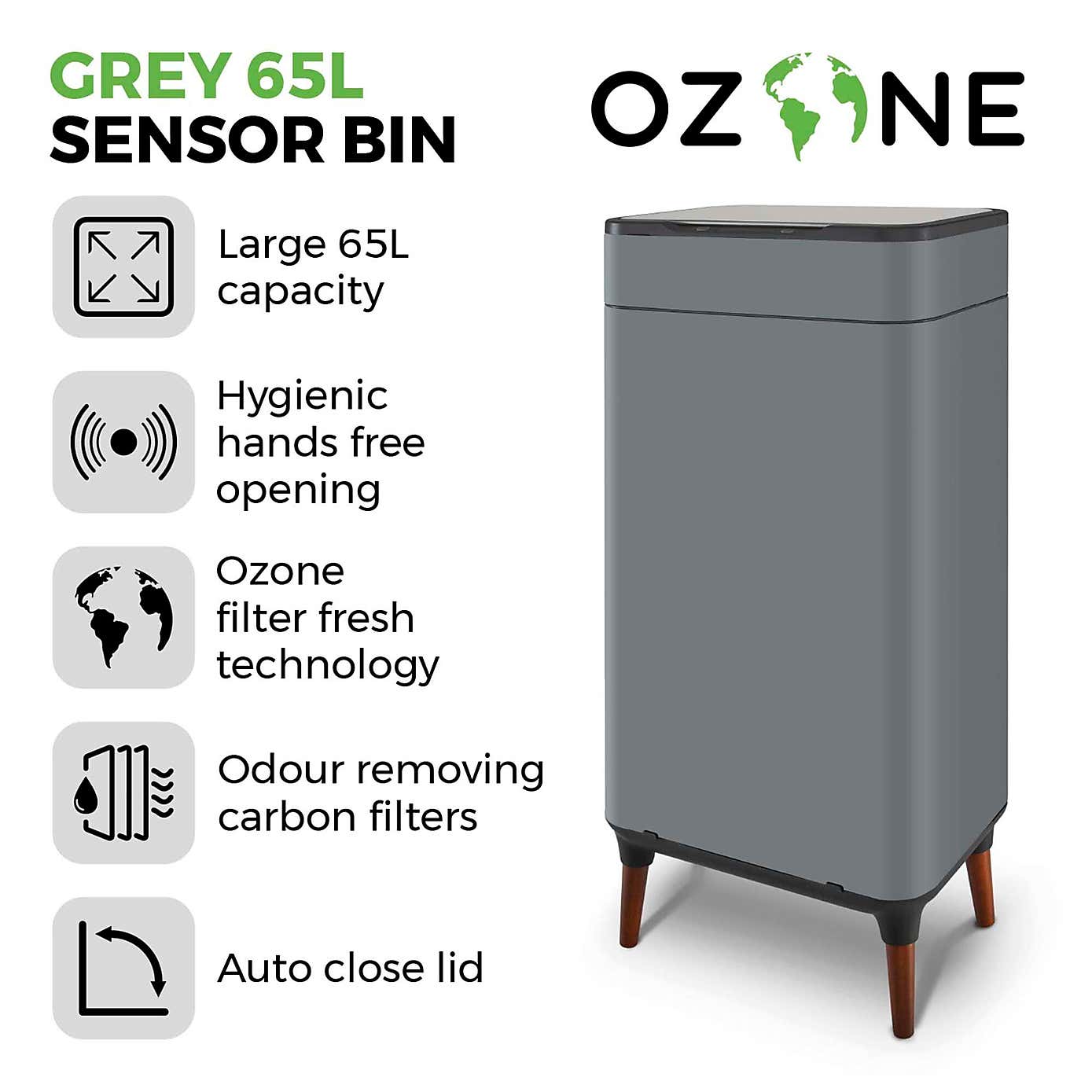 Tower 65L Ozone Sensor Bin