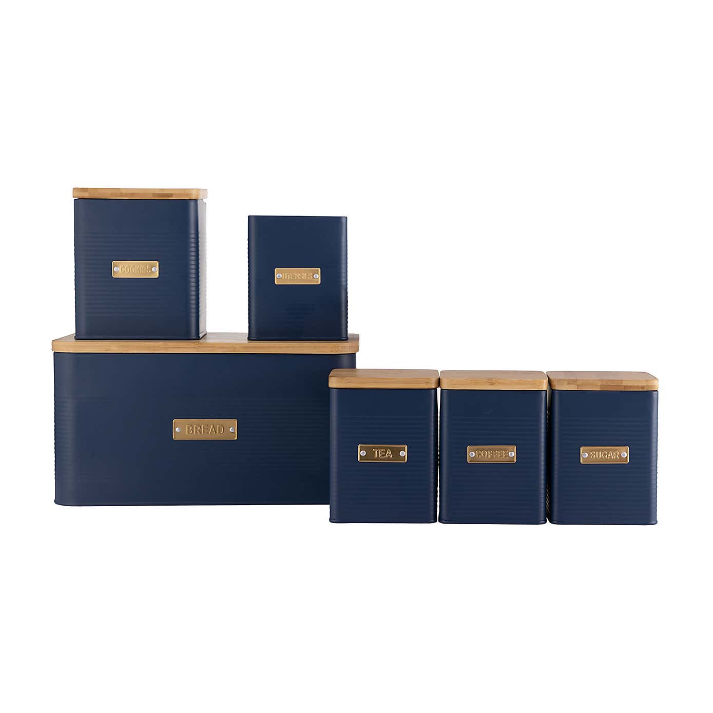 Otto Square Navy Tea Canister