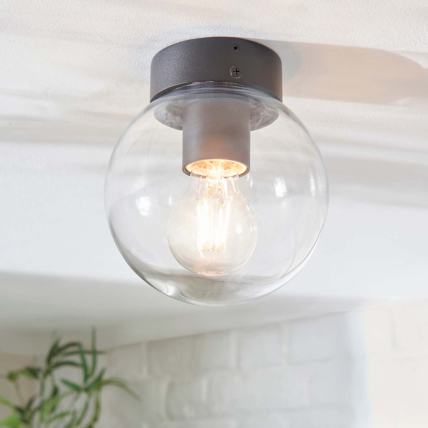 Sligo Industrial Flush Outdoor Ceiling Light