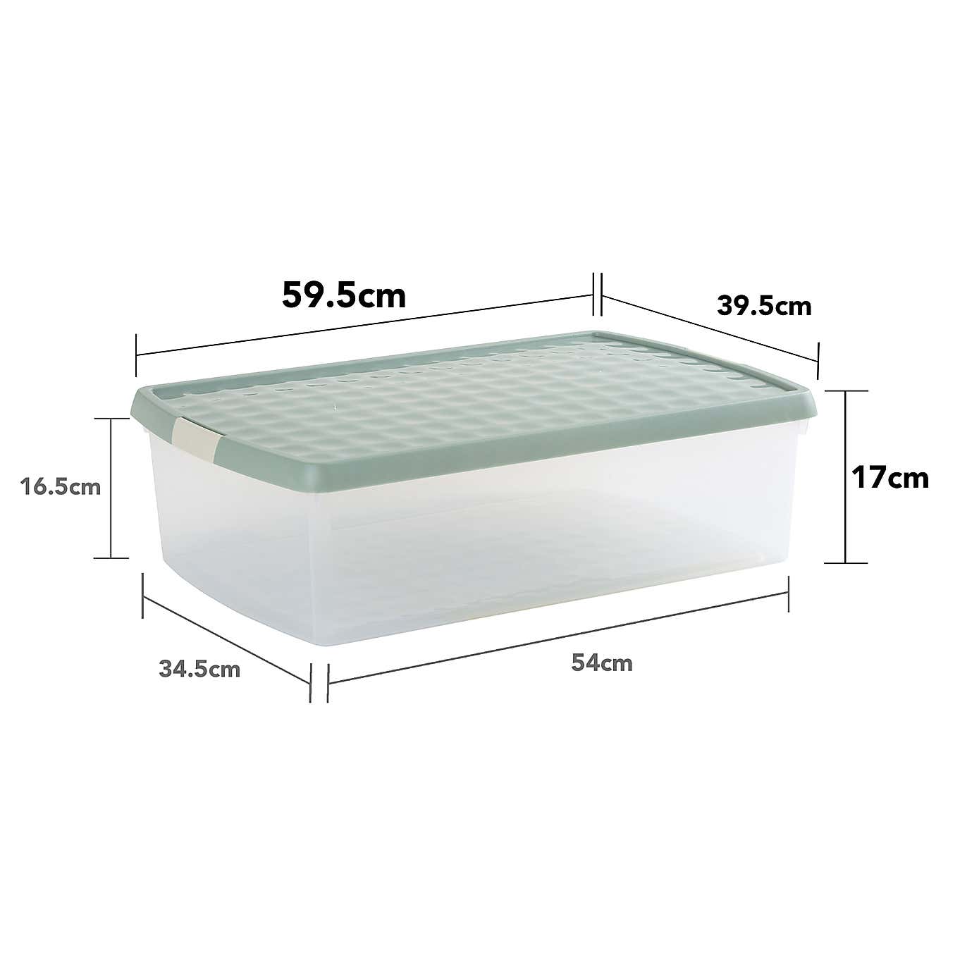 Wham Clip Pack of 4 Rectangle Storage Boxes With Lids