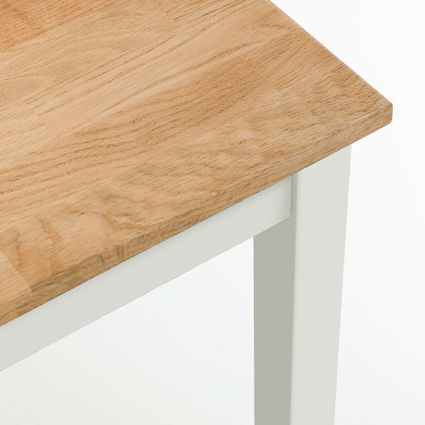 Coxmoor Square Dining Table Ivory with Oak