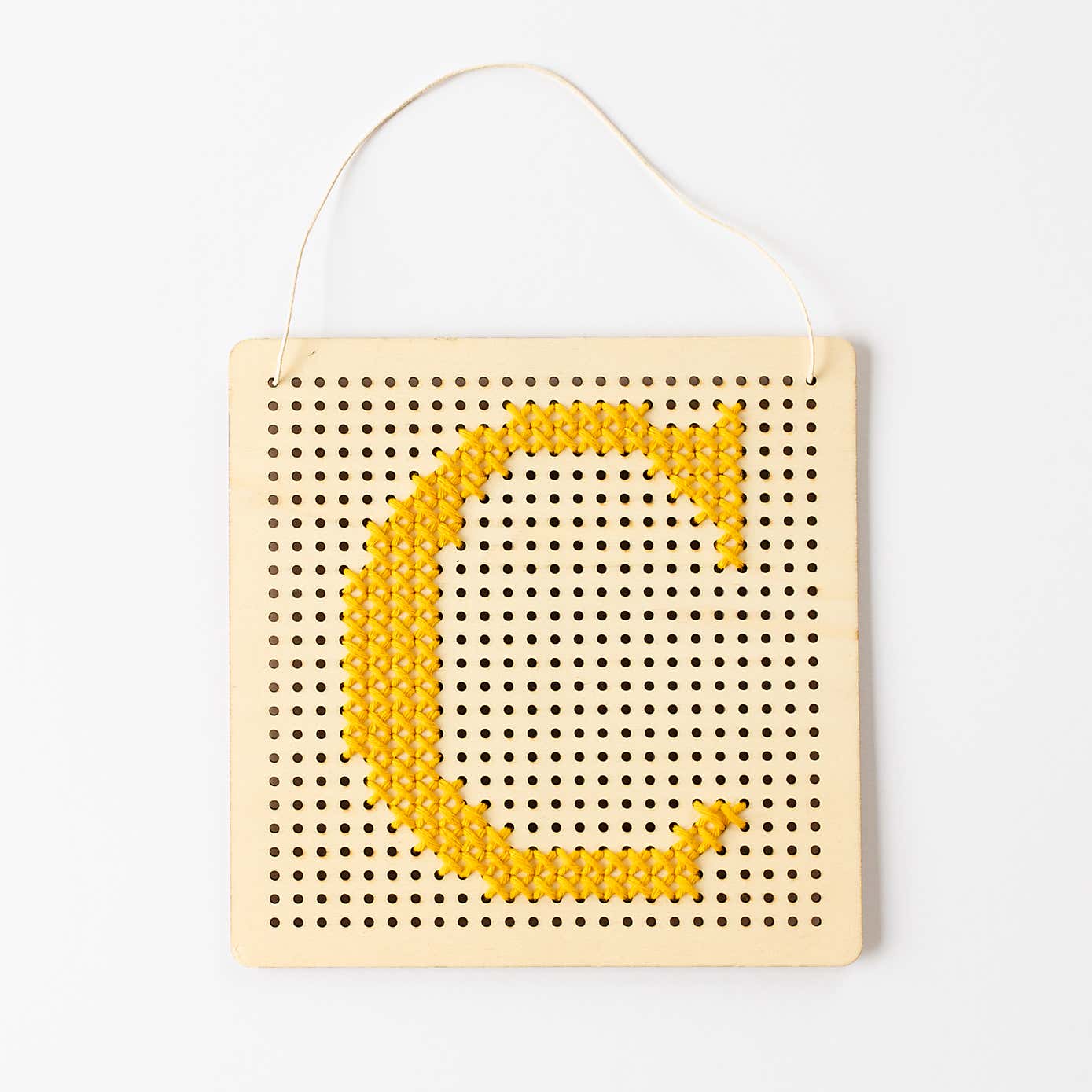 Cotton Clara Pegboard Embroidery Board Kit Mustard