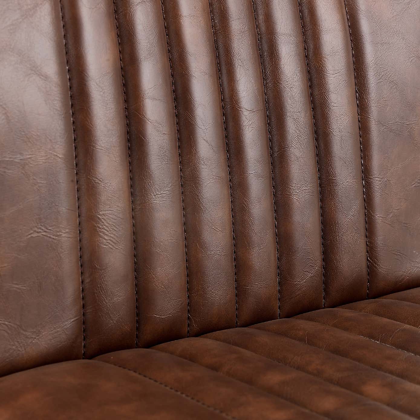 Brooklyn Set of 2 Bar Stools, Faux Leather