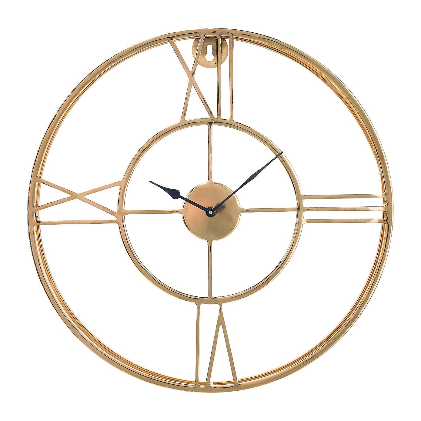 Metal Double Framed Wall Clock 50cm