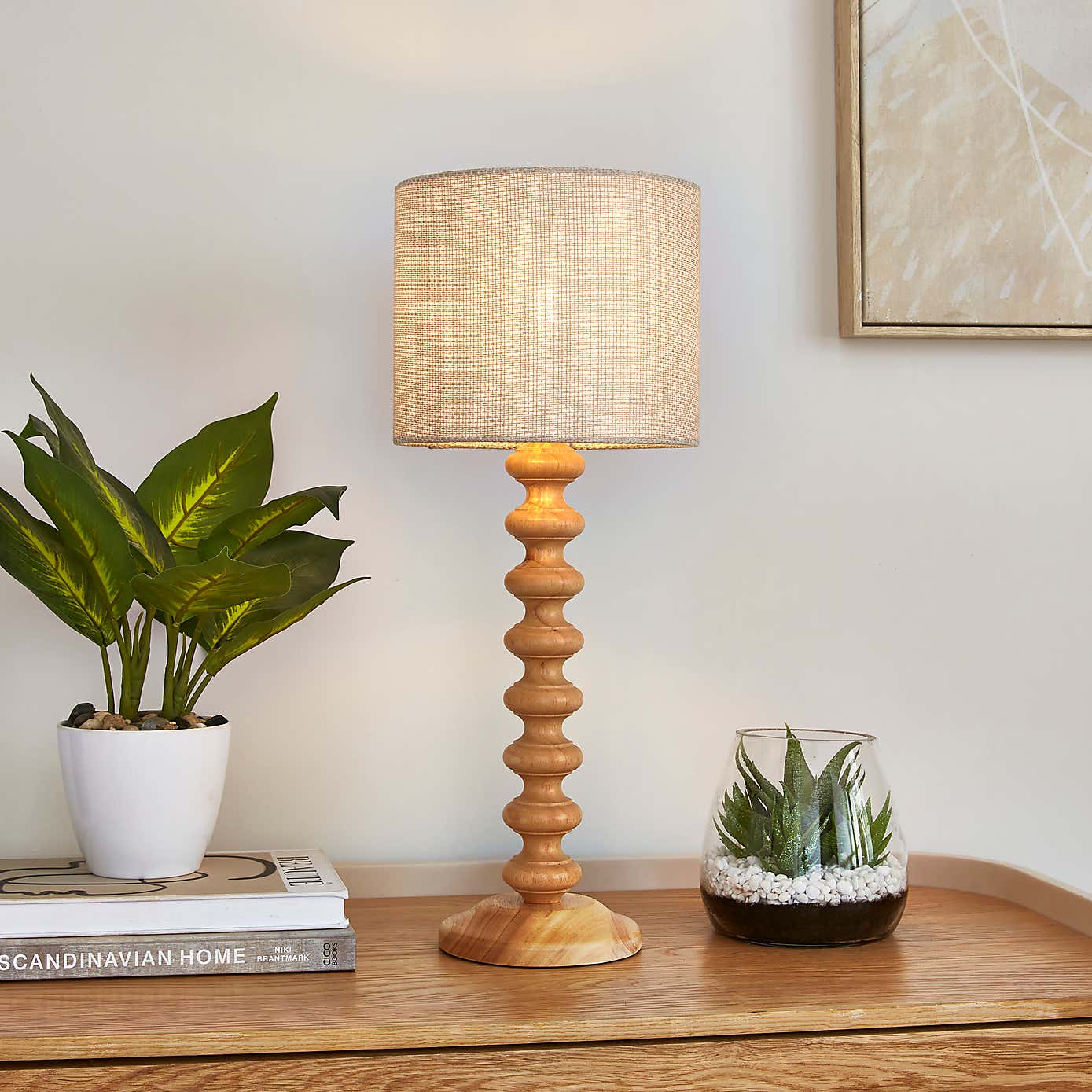 Barkweave Easy Fit Drum Lamp Shade