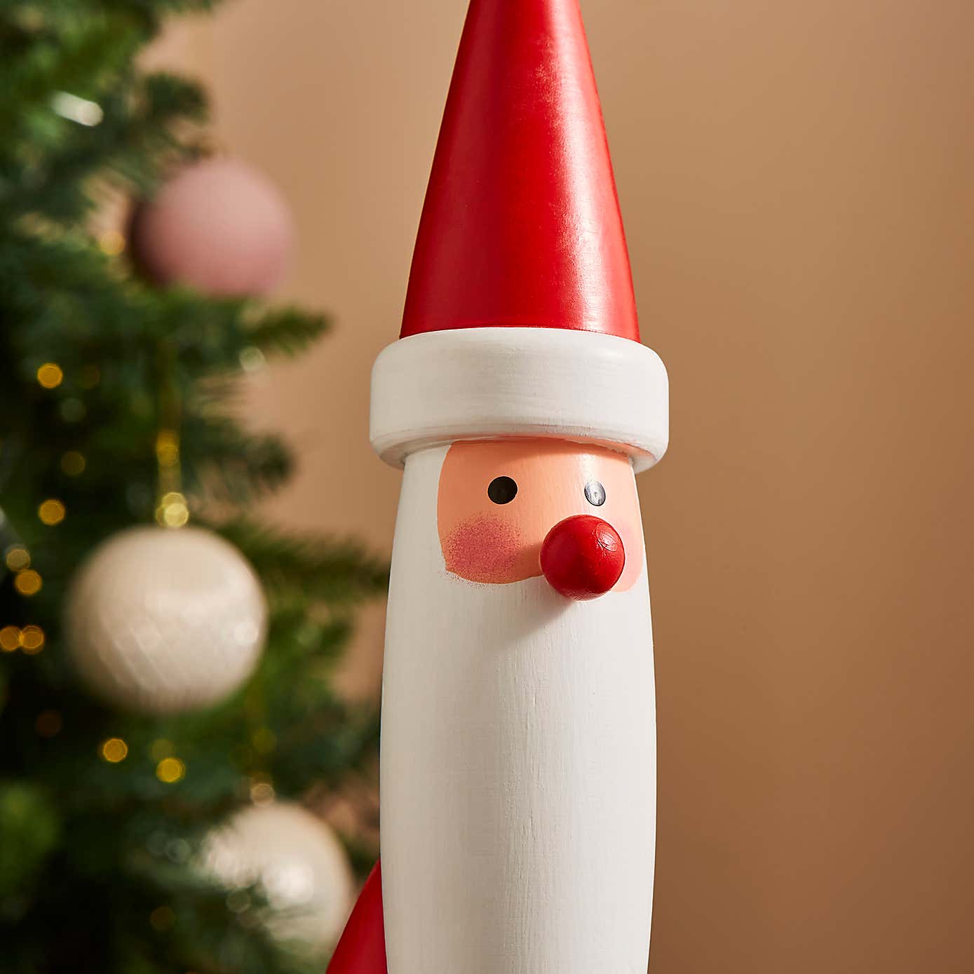 Wooden Santa Ornament
