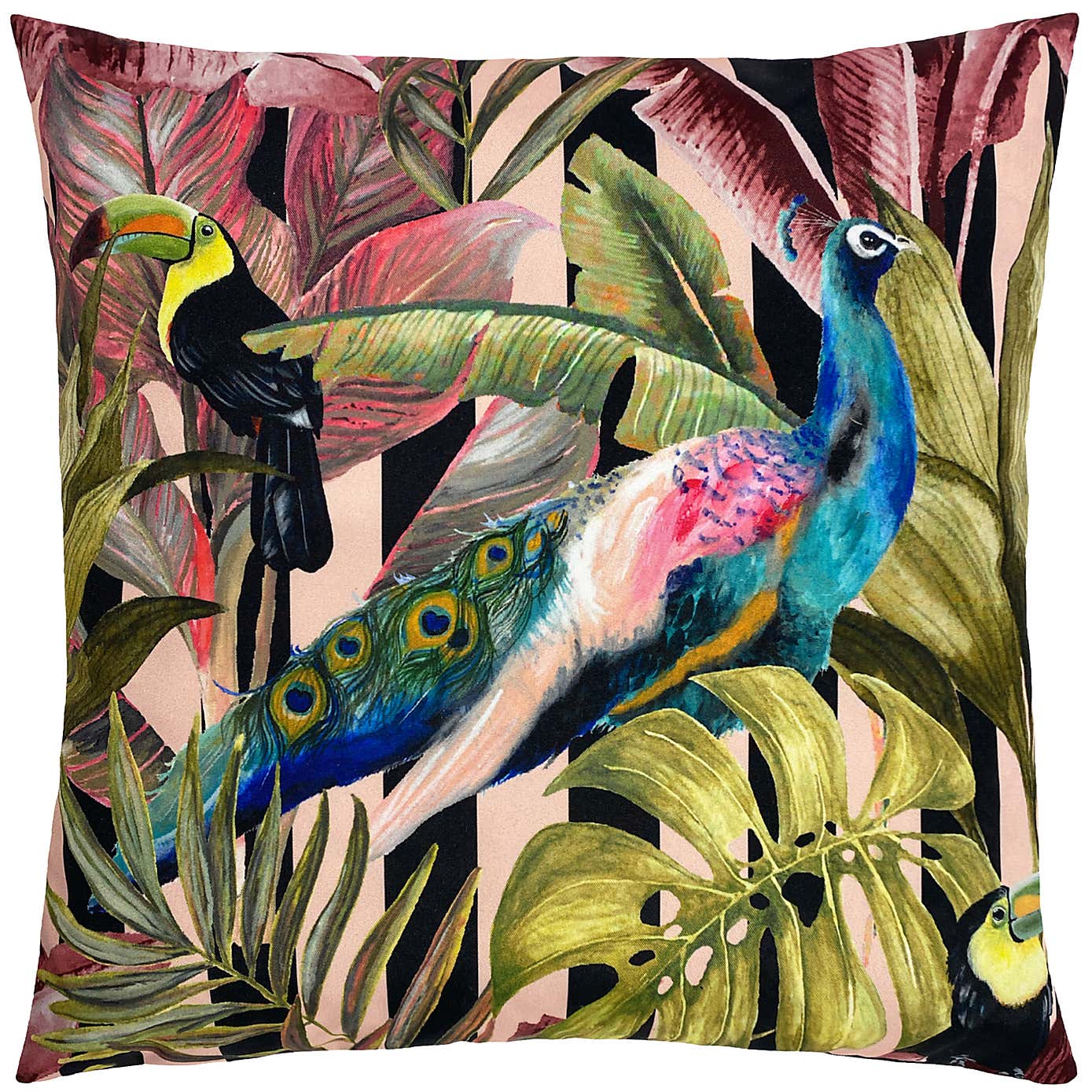 Evans Lichfield Toucan & Peacock Outdoor Cushion
