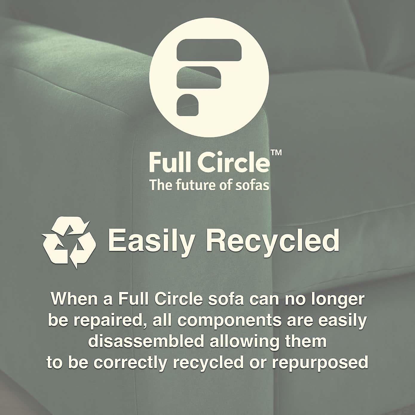 Full Circle Austin Cosy Velvet Modular Armless Sofa Piece