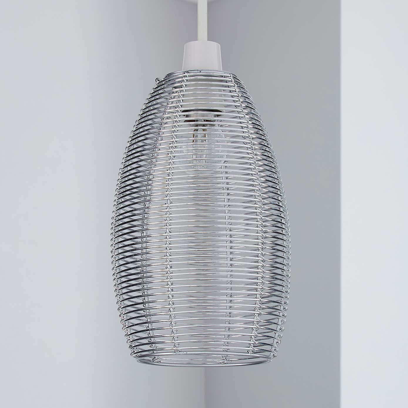 Cigar Wire Silver Easy Fit Pendant Shade