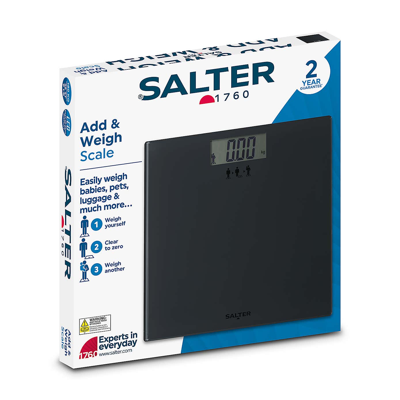 Salter Black Add and Weigh Scale