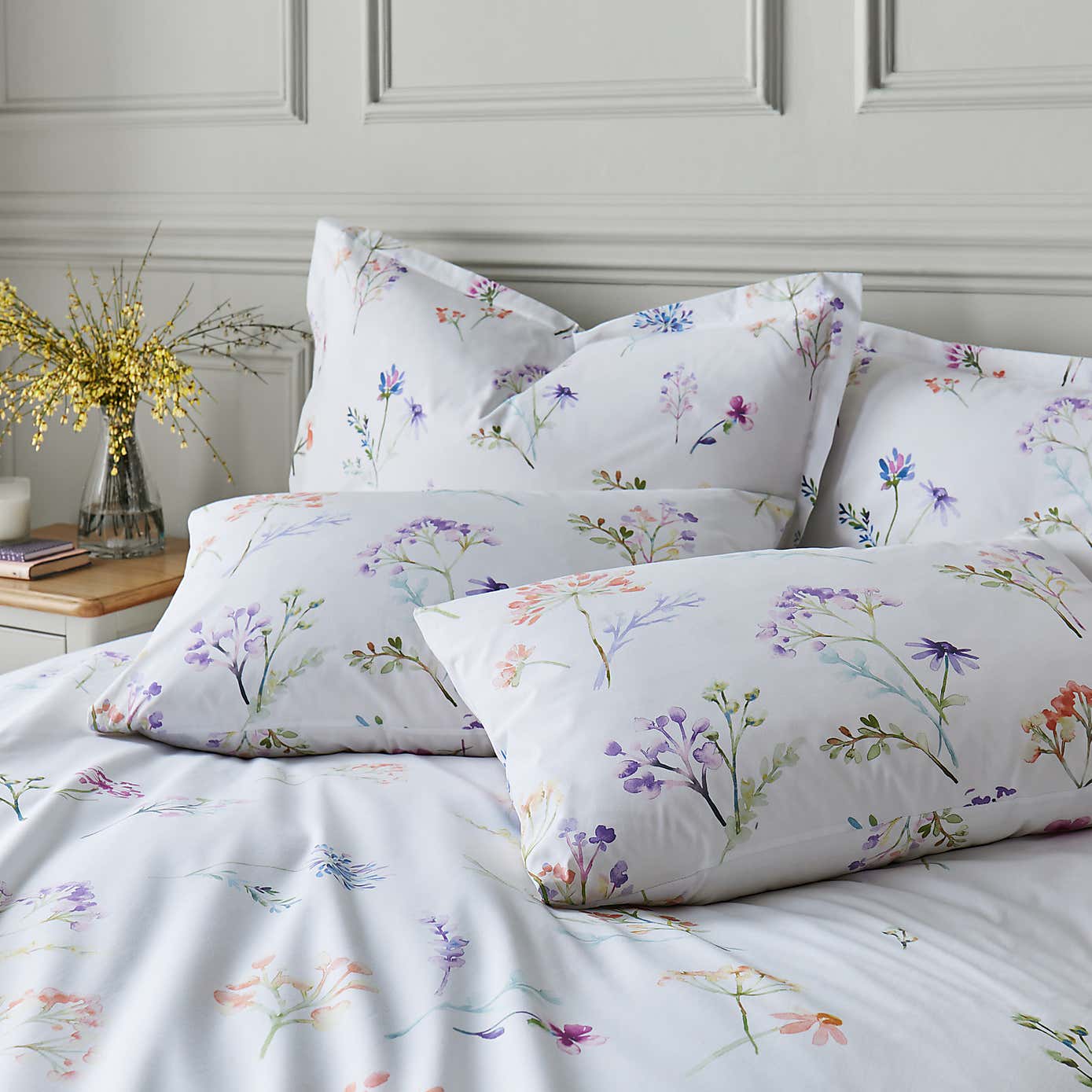 Springfield Floral Lilac Duvet Cover and Pillowcase Set