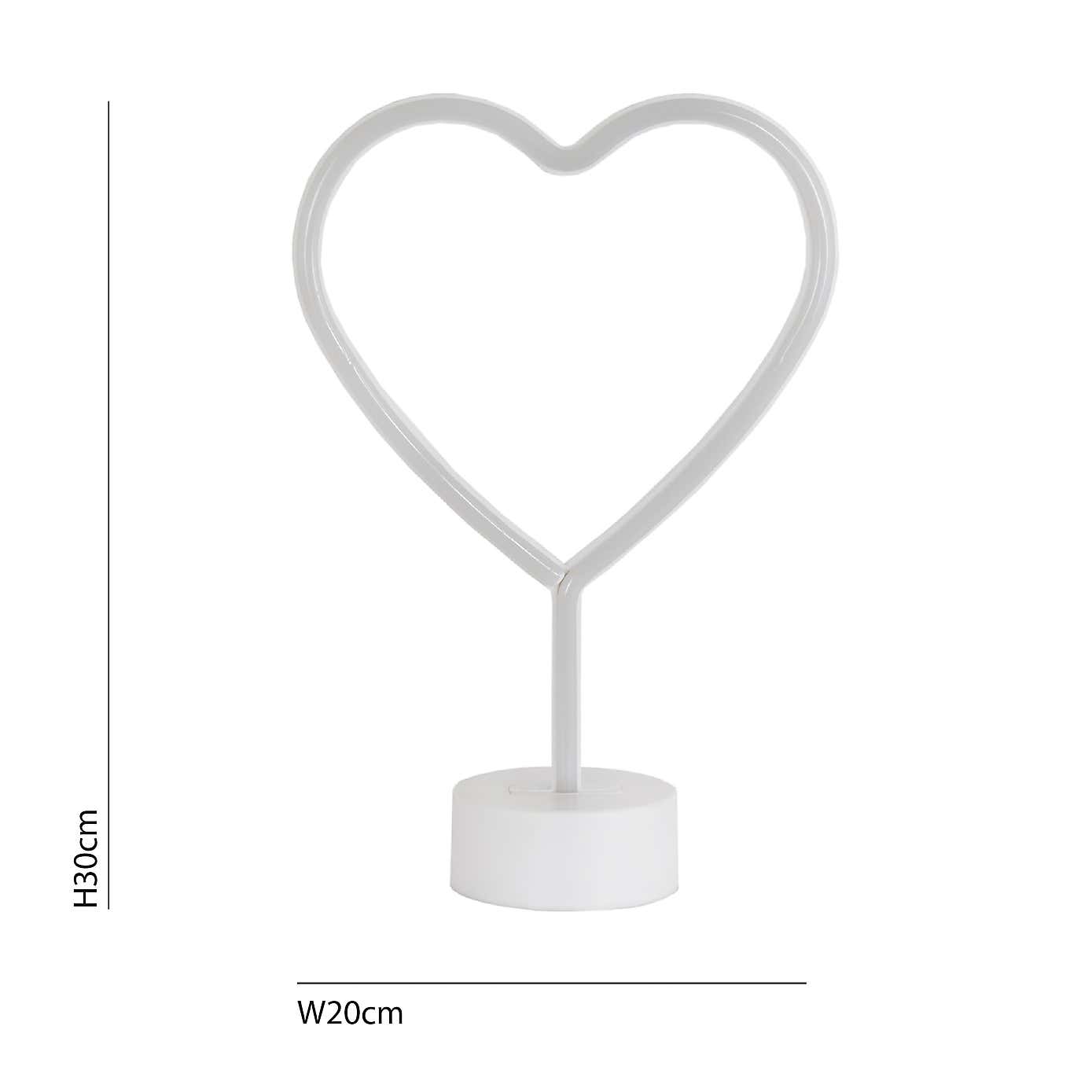Pink Heart Neon Table Lamp