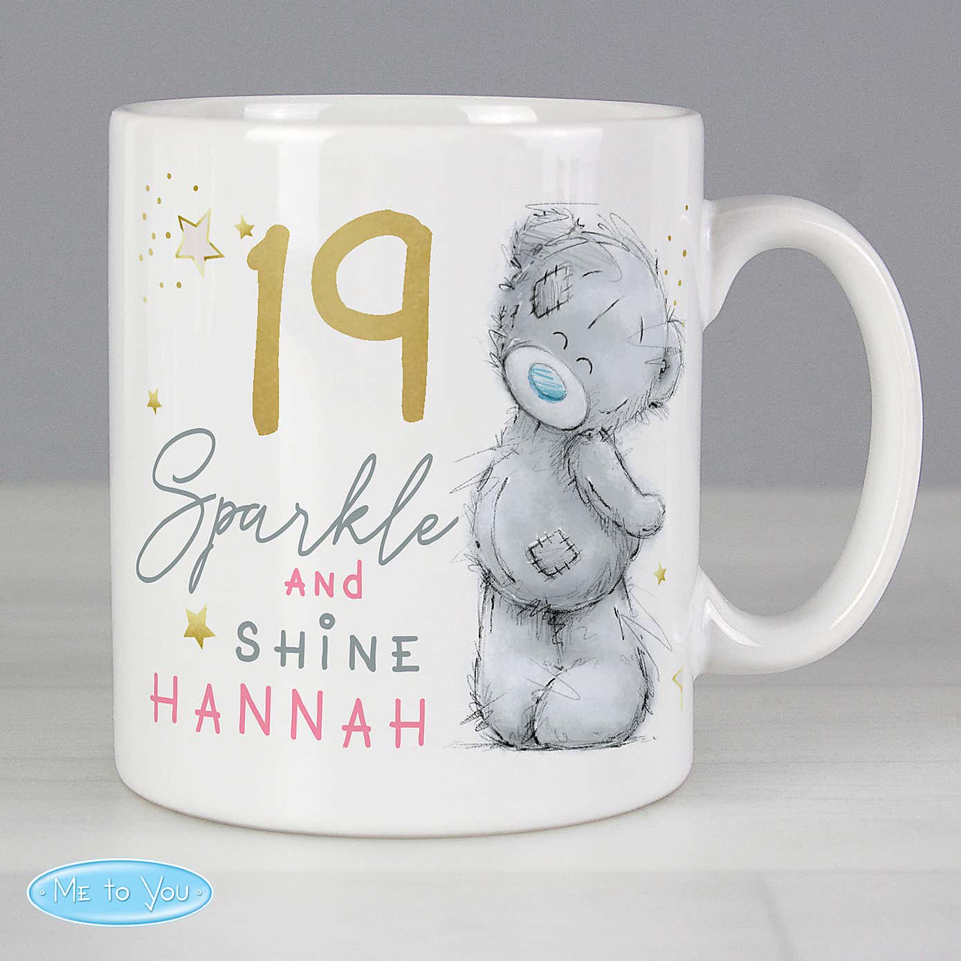 Personalised Me To You Sparkle and Shine Birthday Mug