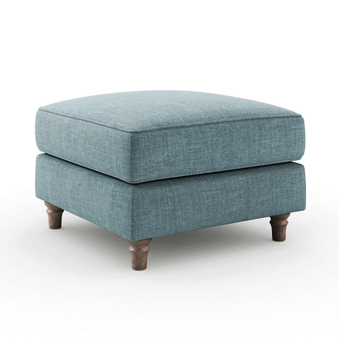 Flori Footstool, Tonal Plush Chenille