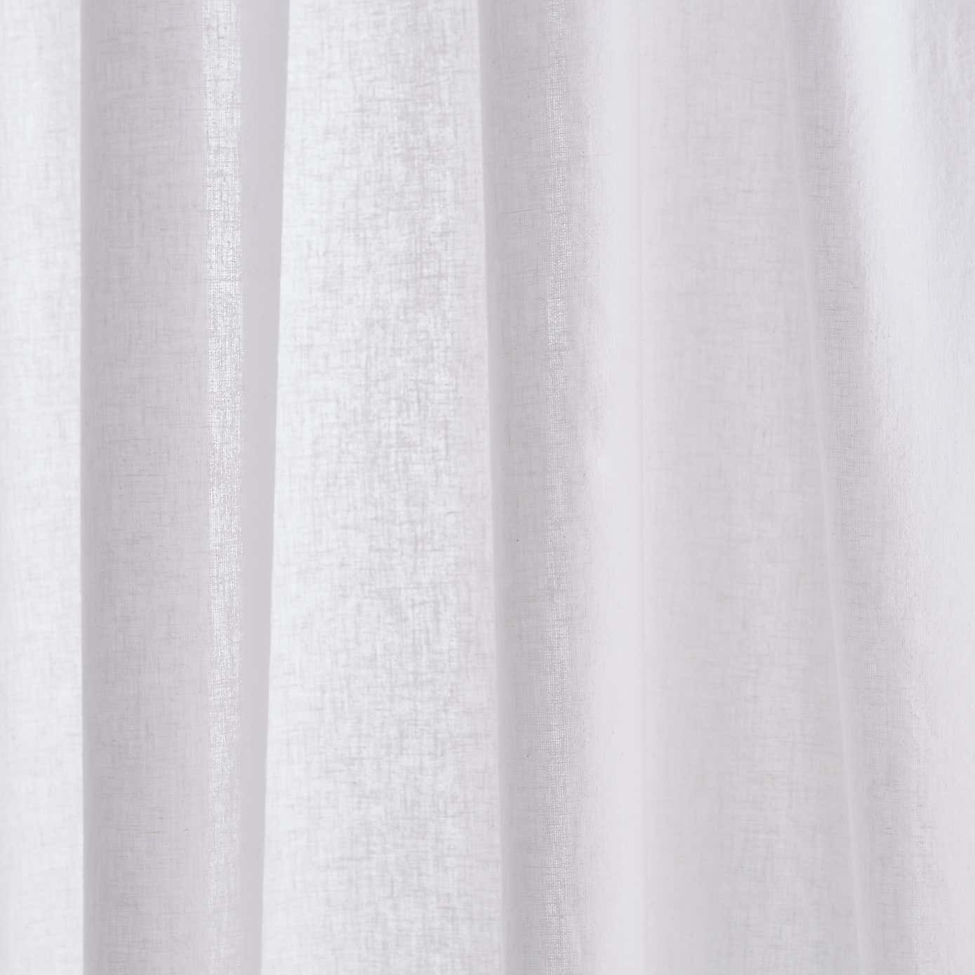 Cotton Linen Slot Top Voile Curtains