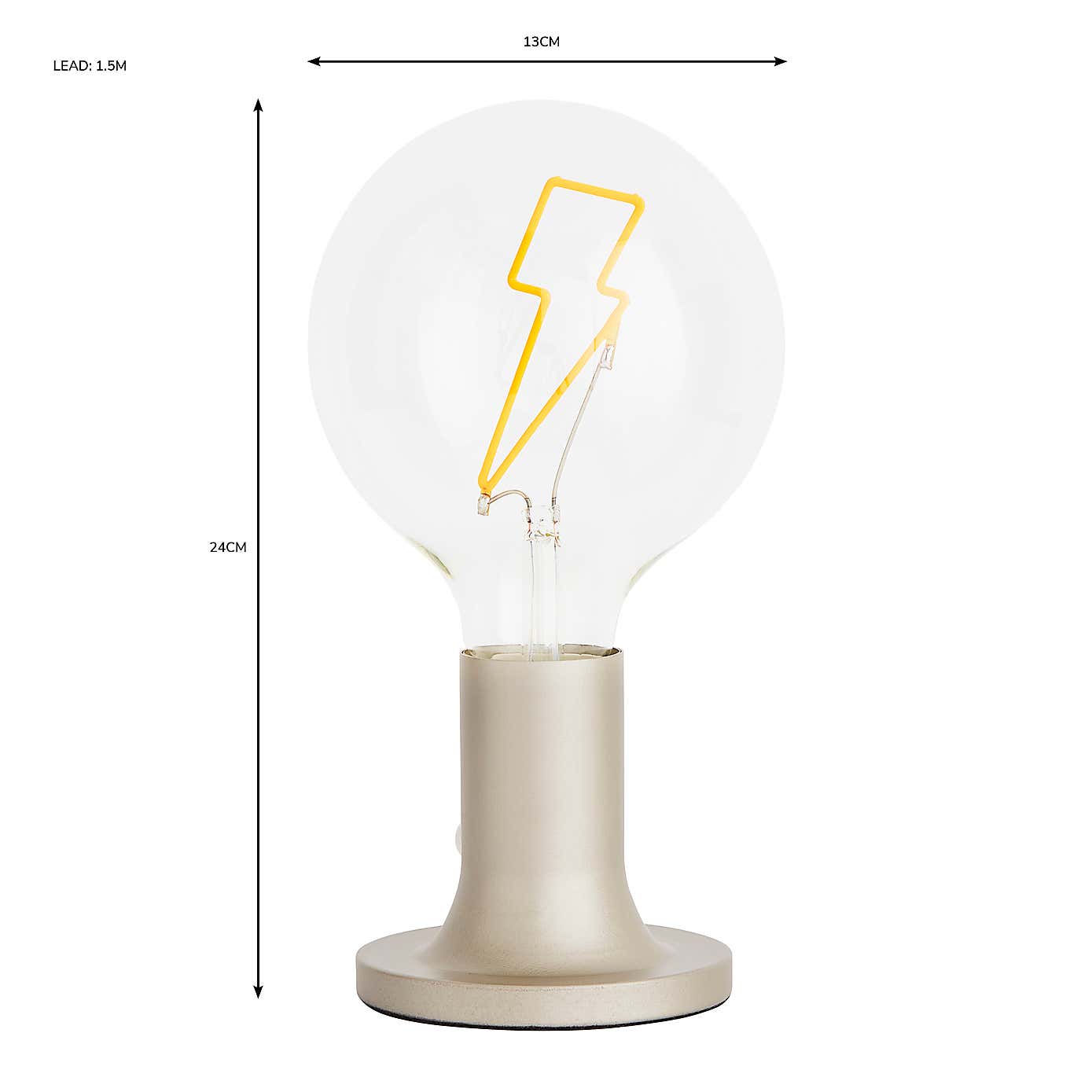 Lightning Bolt Bulb Table Lamp