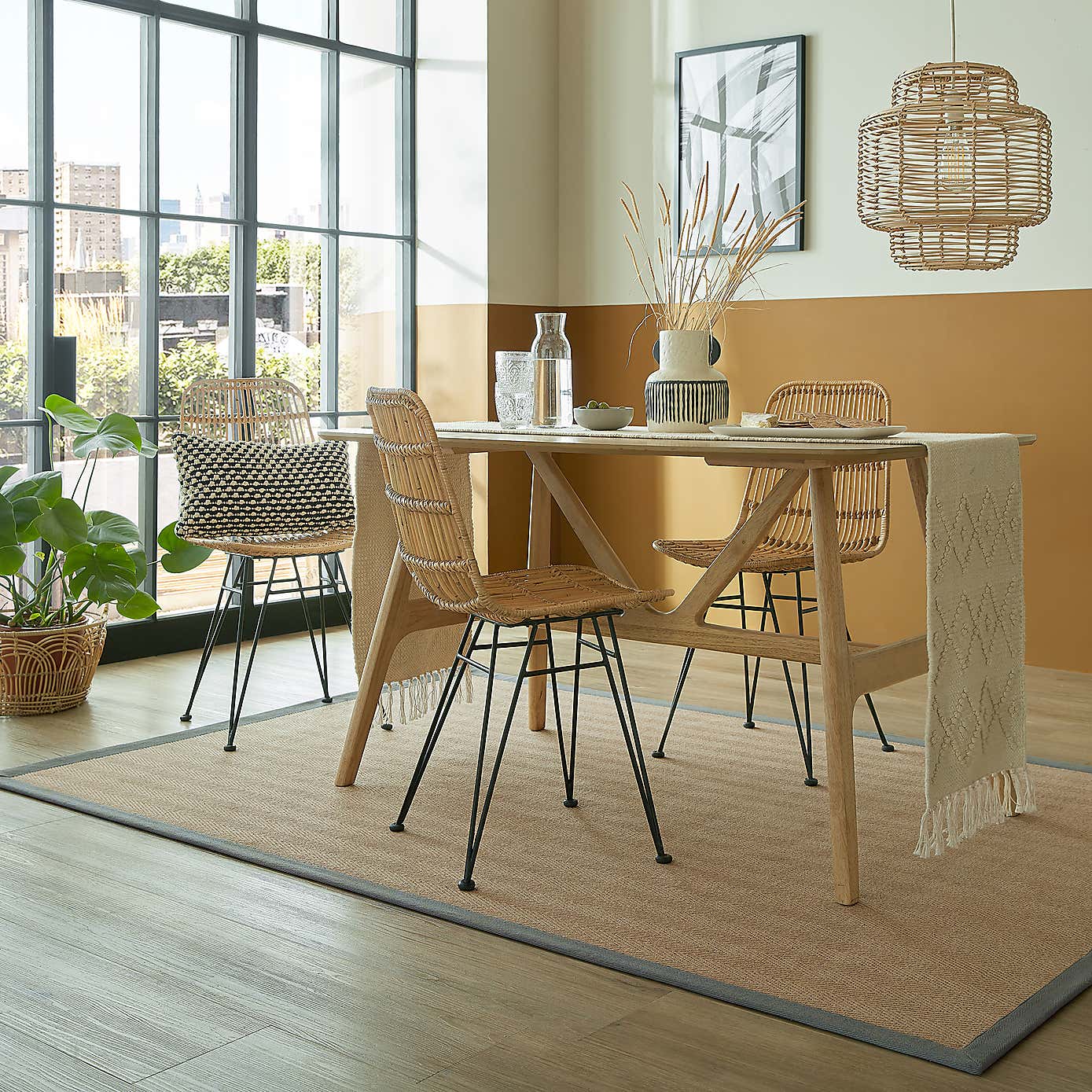 Herringbone Border Rug