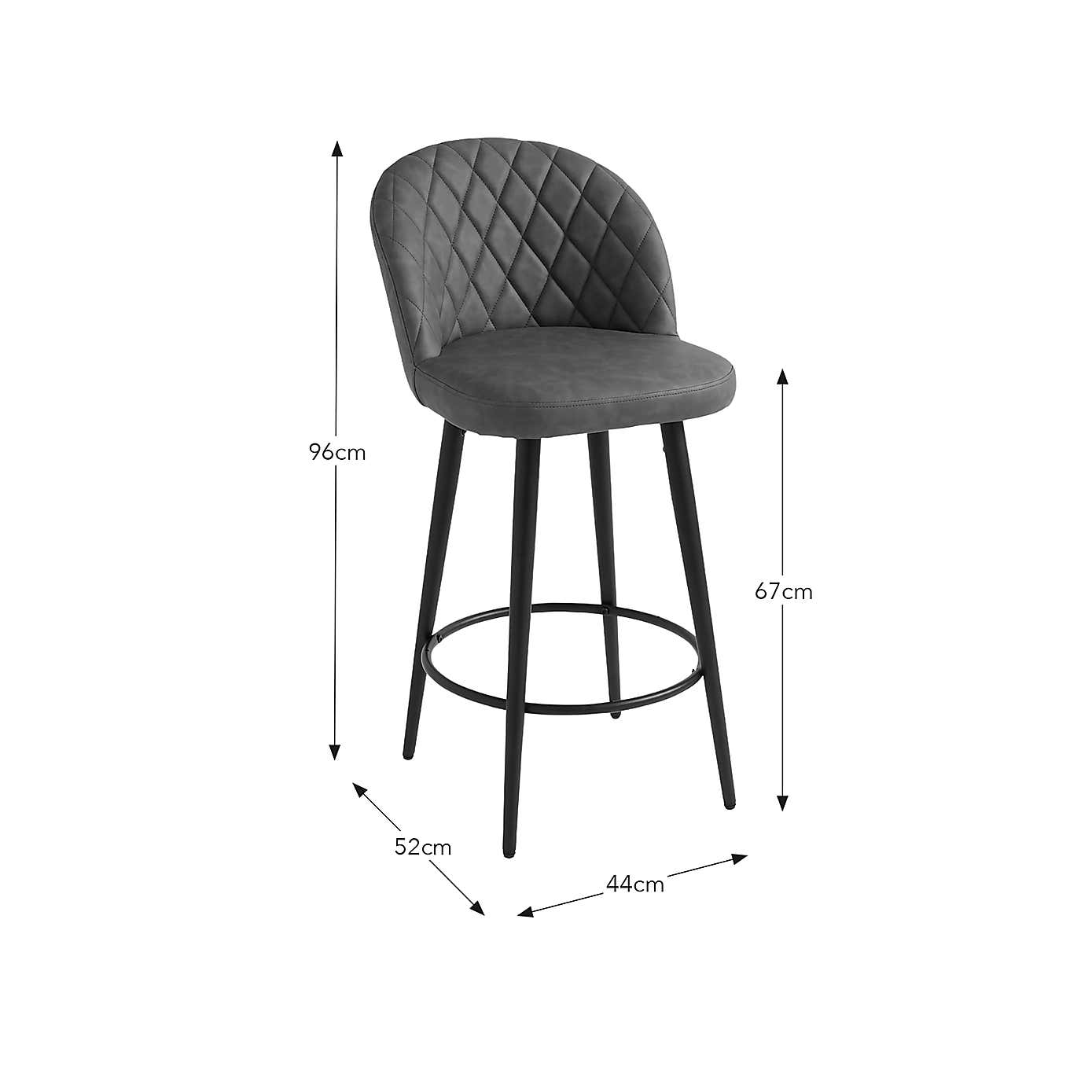 Astrid Bar Stool, Faux Leather
