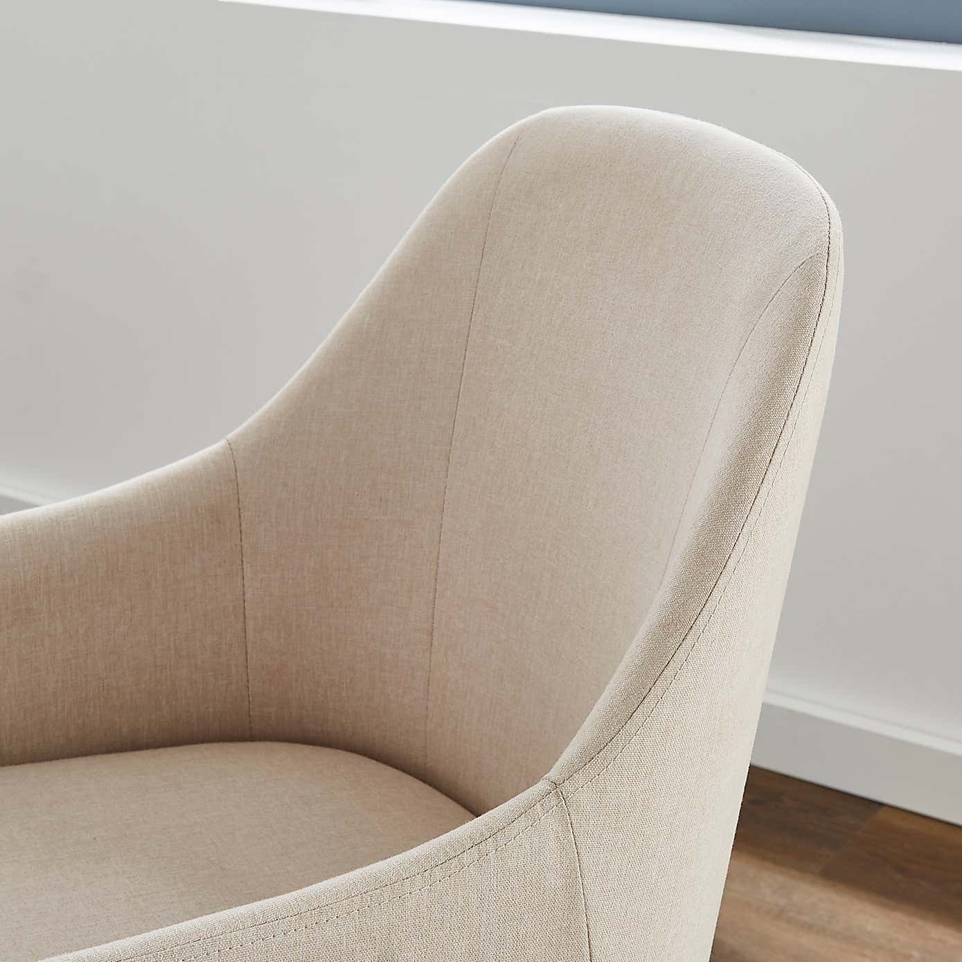 Eddie Luna Fabric Carver Dining Chair