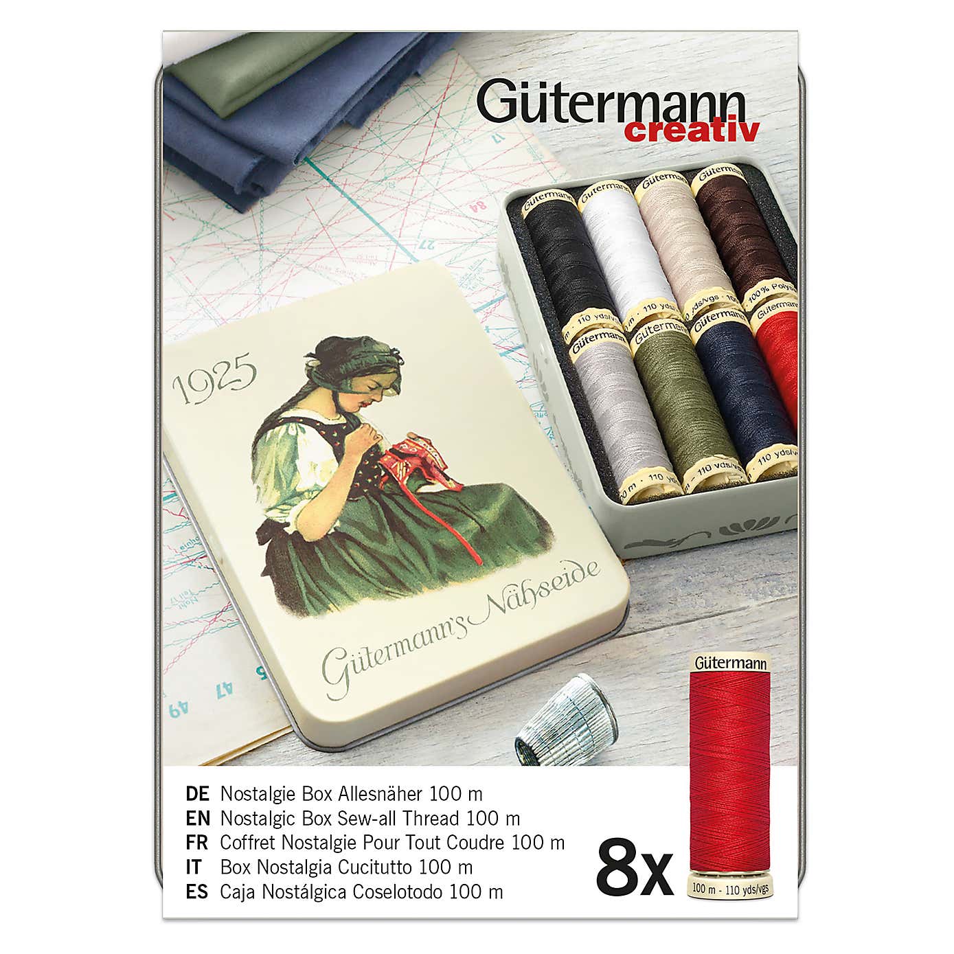 Thread Storage Tin Nostalgic 1925 Classic Shades