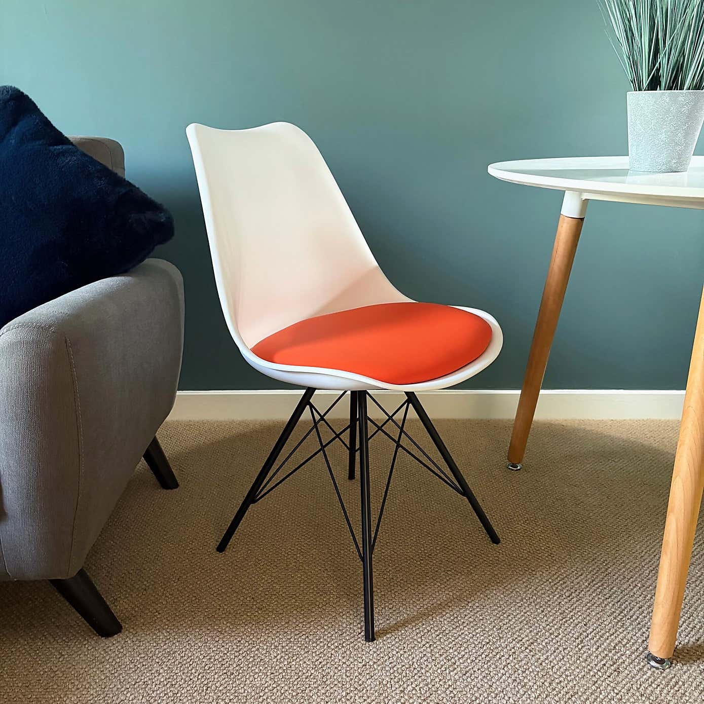 Fusion Living Soho White Plastic Dining Chair