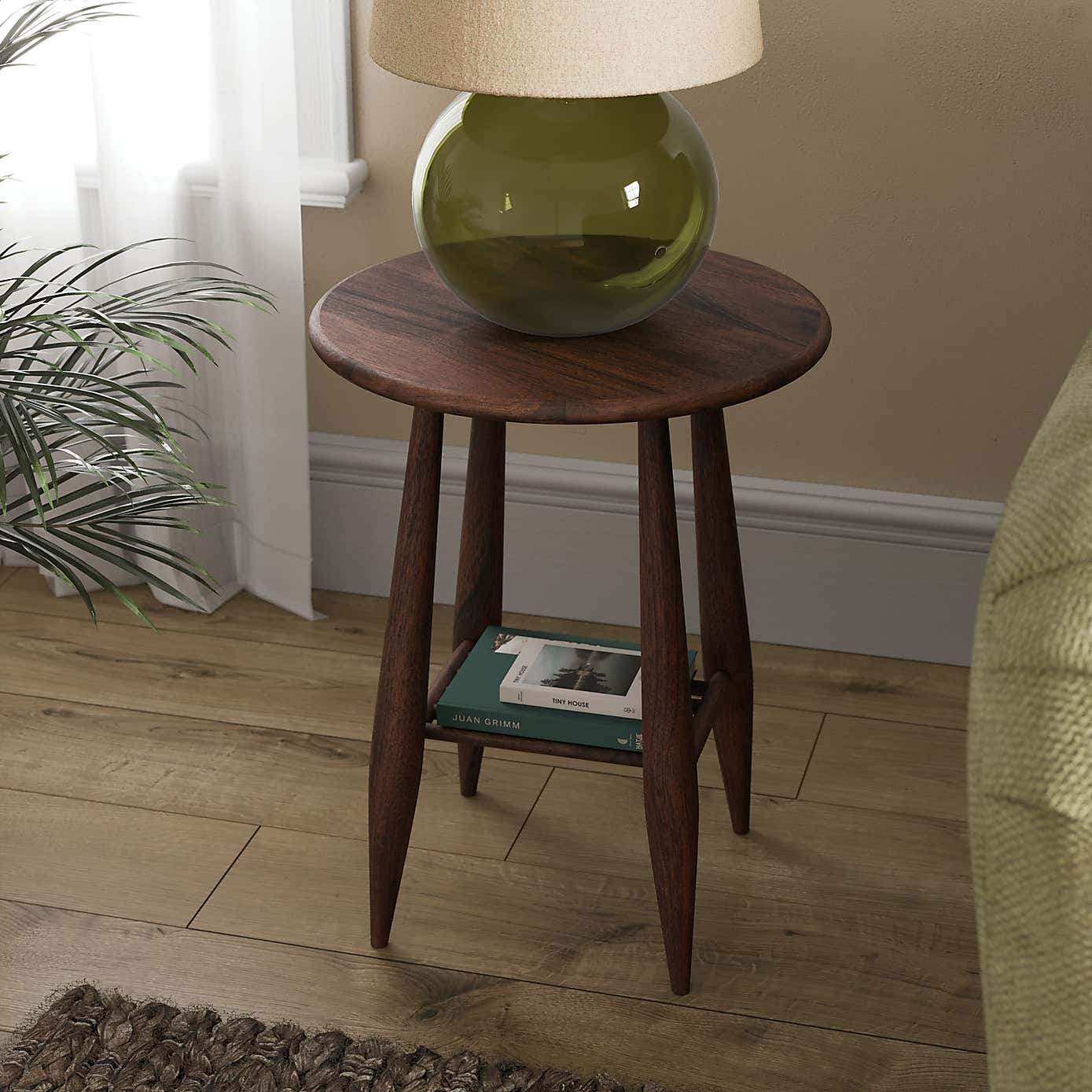 Haider Side Table, Acacia Wood