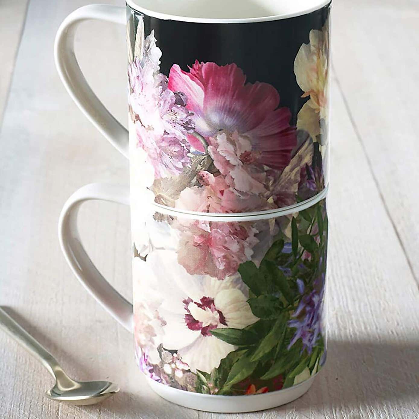 Set of 2 MM Living Fiori Stacking Mugs