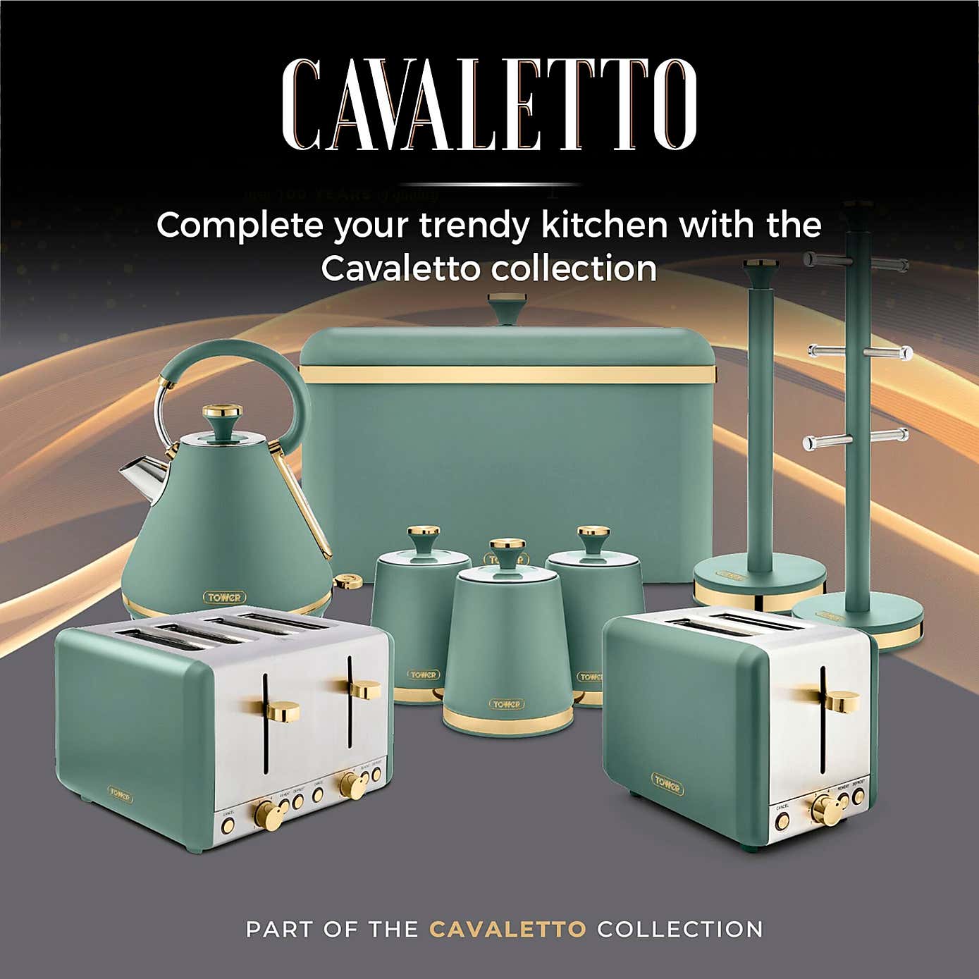 Tower Set of 3 Cavaletto Canisters