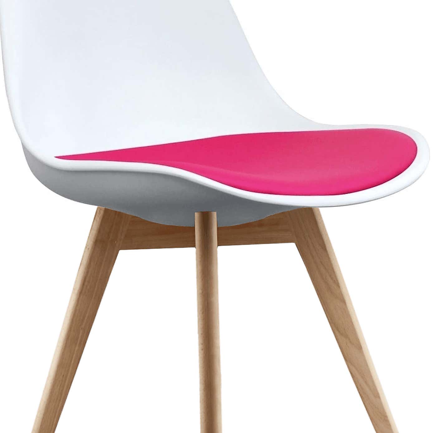 Fusion Living Soho White Plastic Dining Chair with Squared Legs