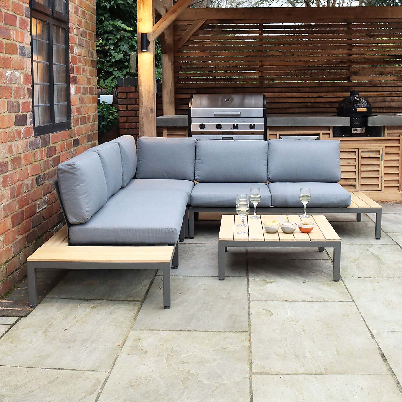 A.Mir Aspen 5 Seater Outdoor Corner Lounging Set