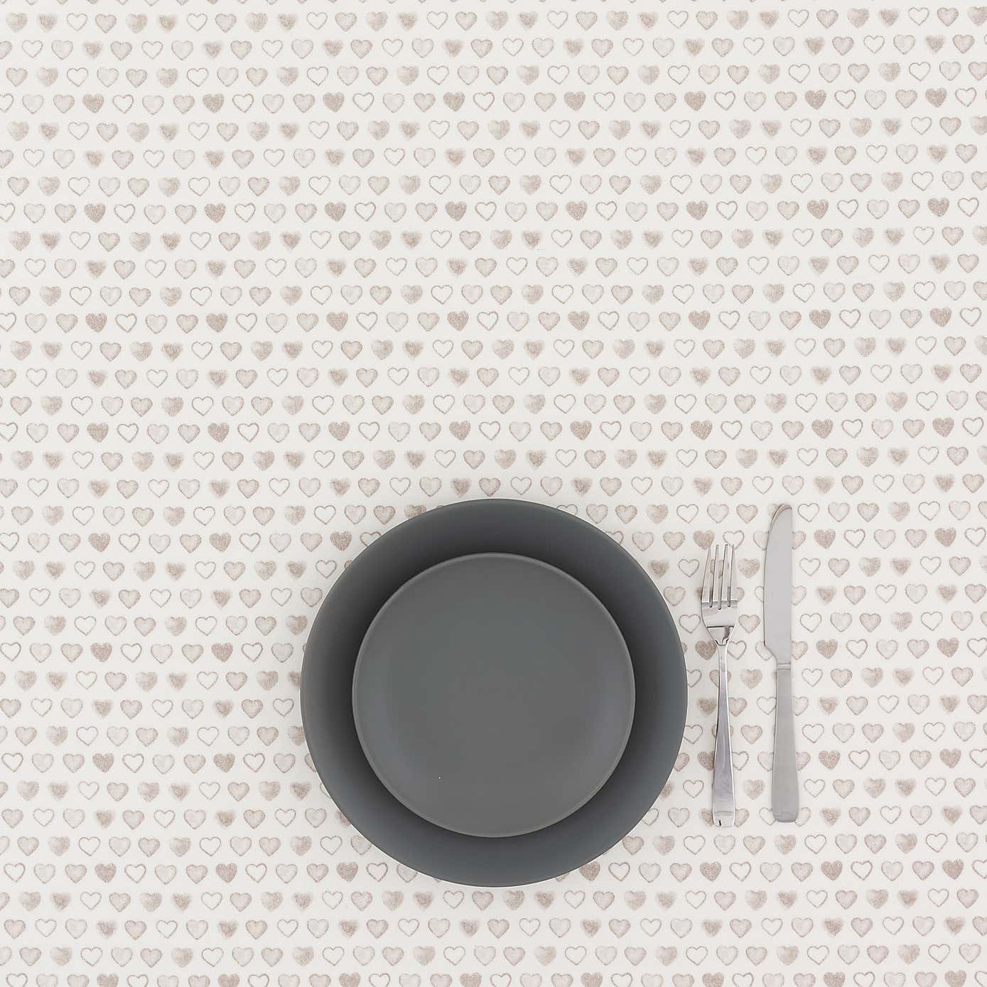 Country Charcoal Hearts PVC