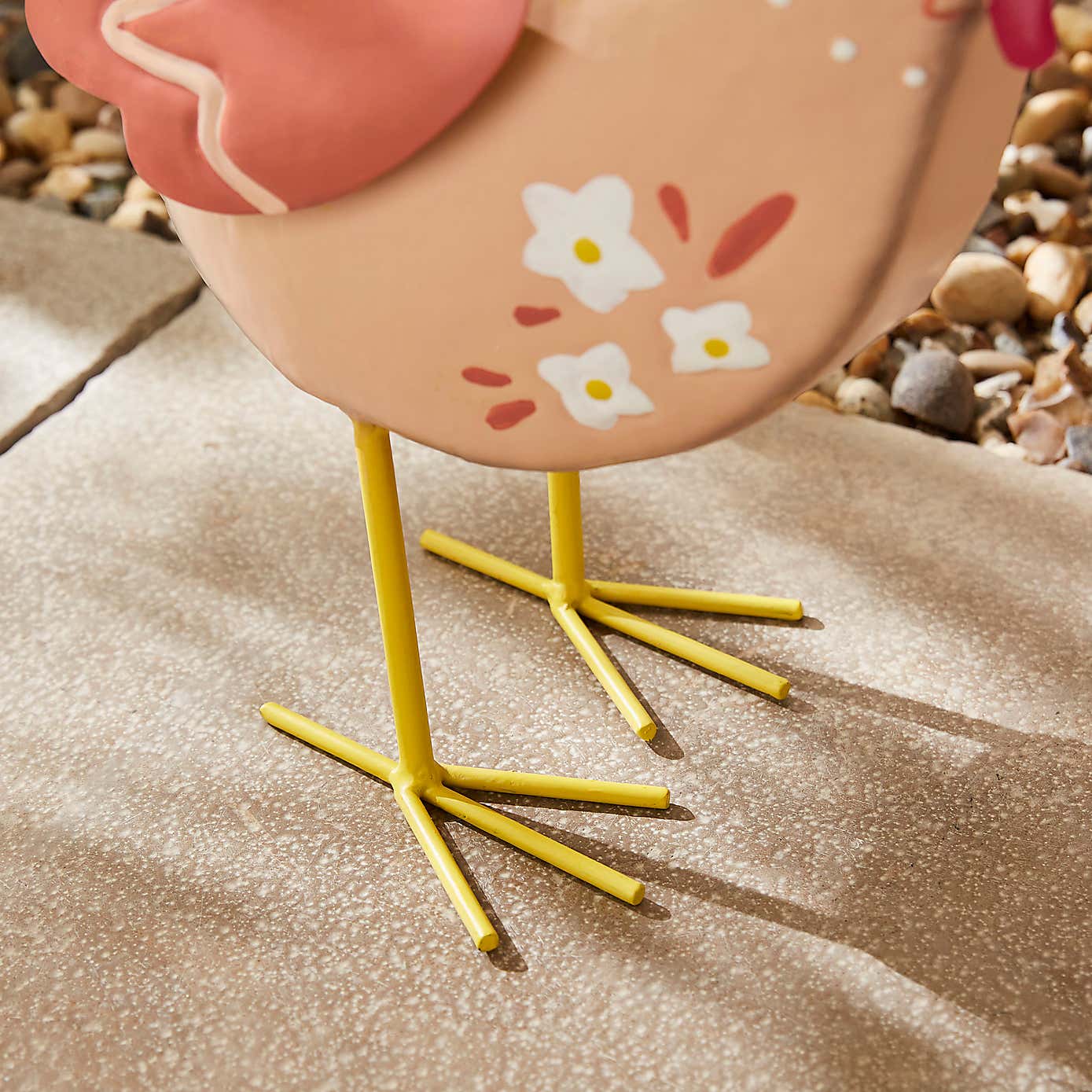 Iron Pink Chicken Ornament