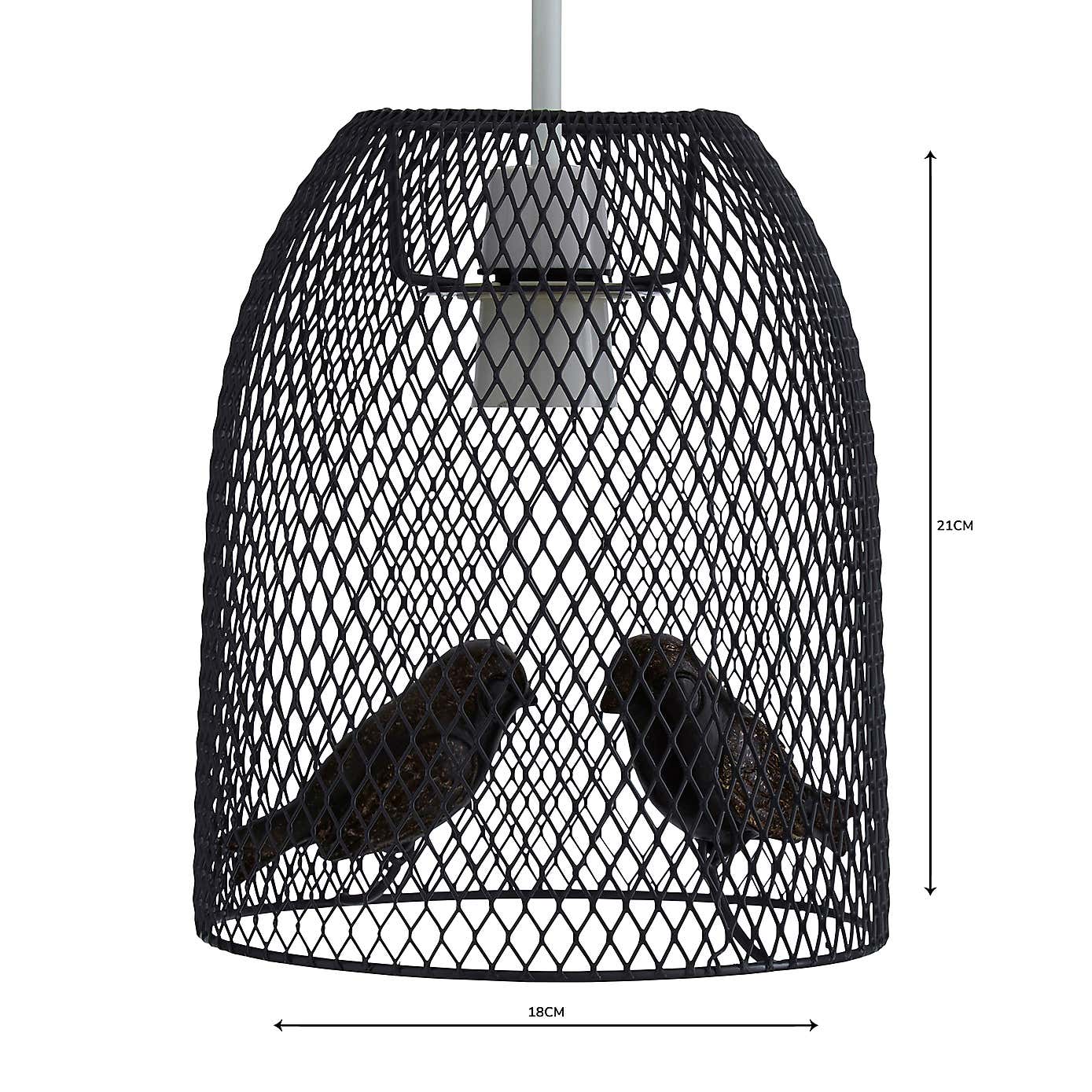 Livry Bird Grey Easy Fit Pendant Shade