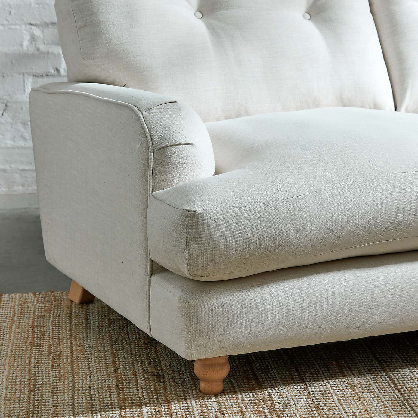 Martha Faux Linen 2 Seater Sofa