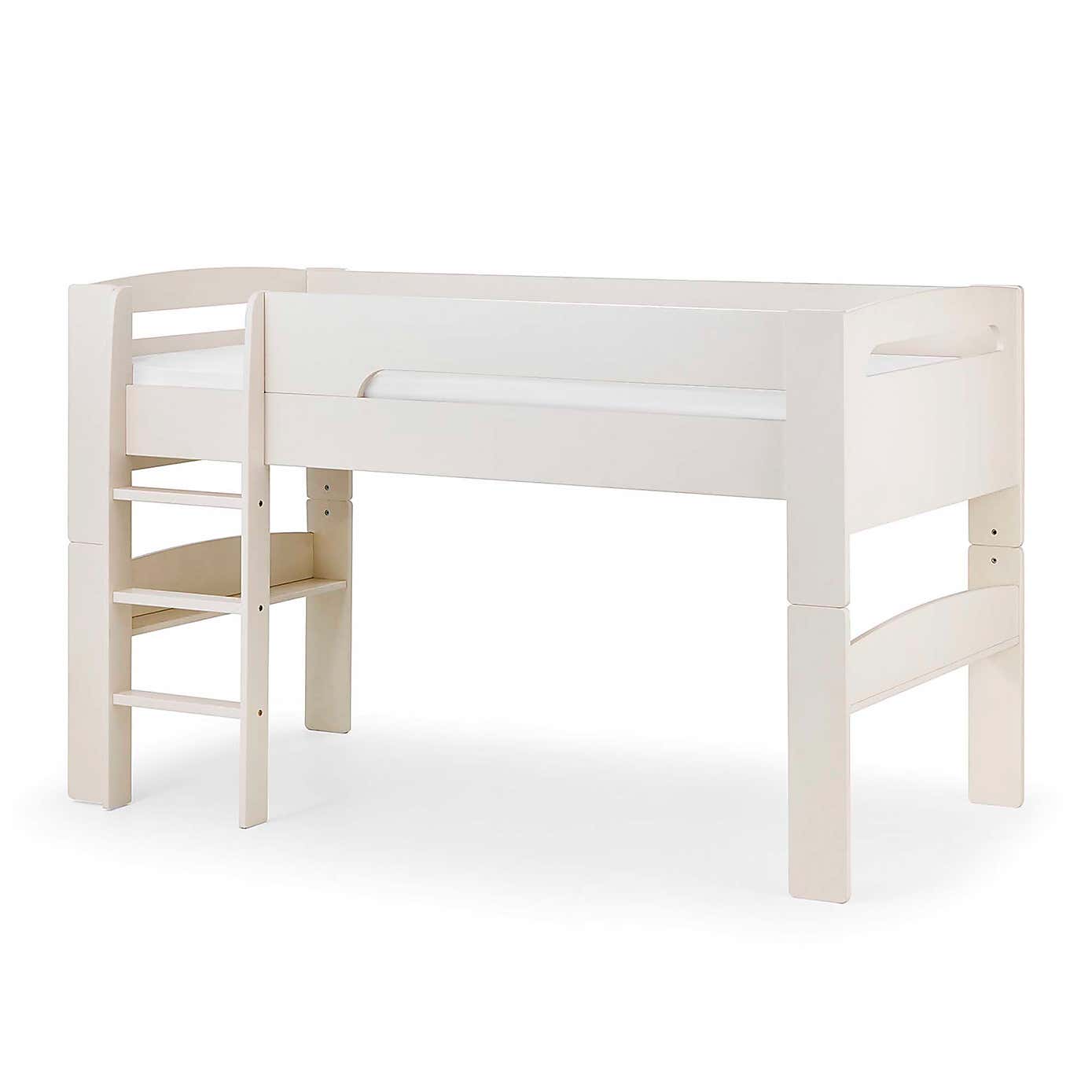 Pluto White Mid Sleeper Bed