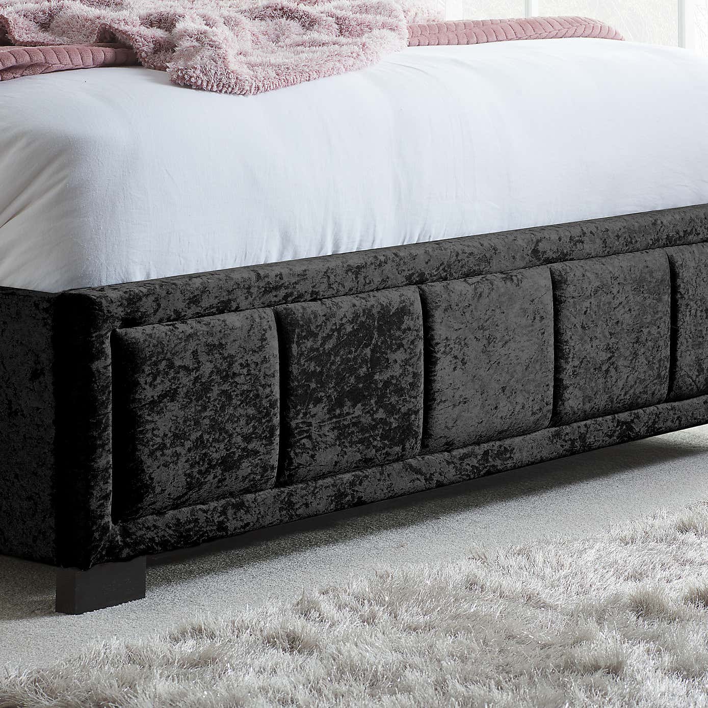 Hannover Black Crushed Velvet Bed Frame