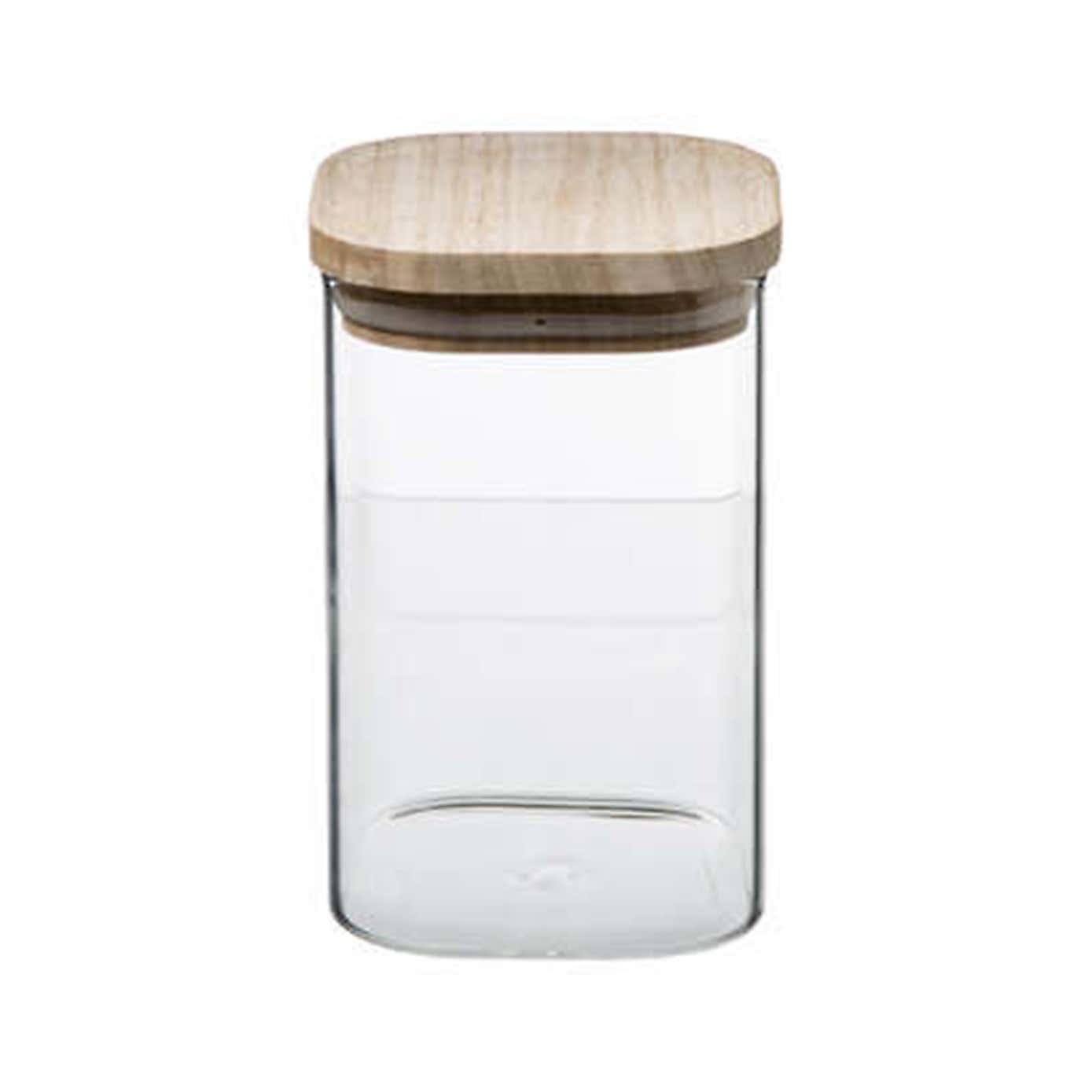 Set of 3 Stacking Glass Storage Jars