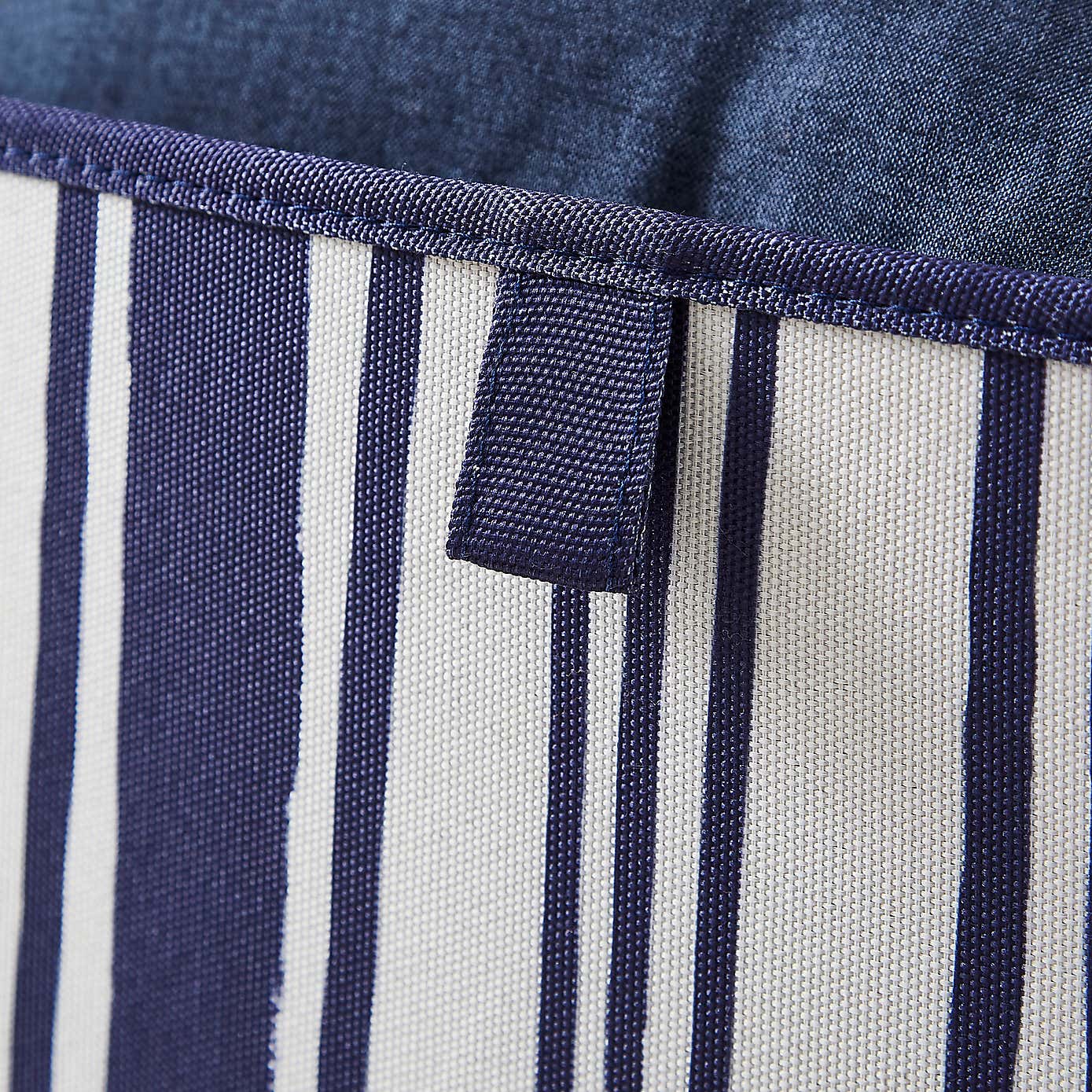 Set of 2 Coastal Stripe Storage Cubes